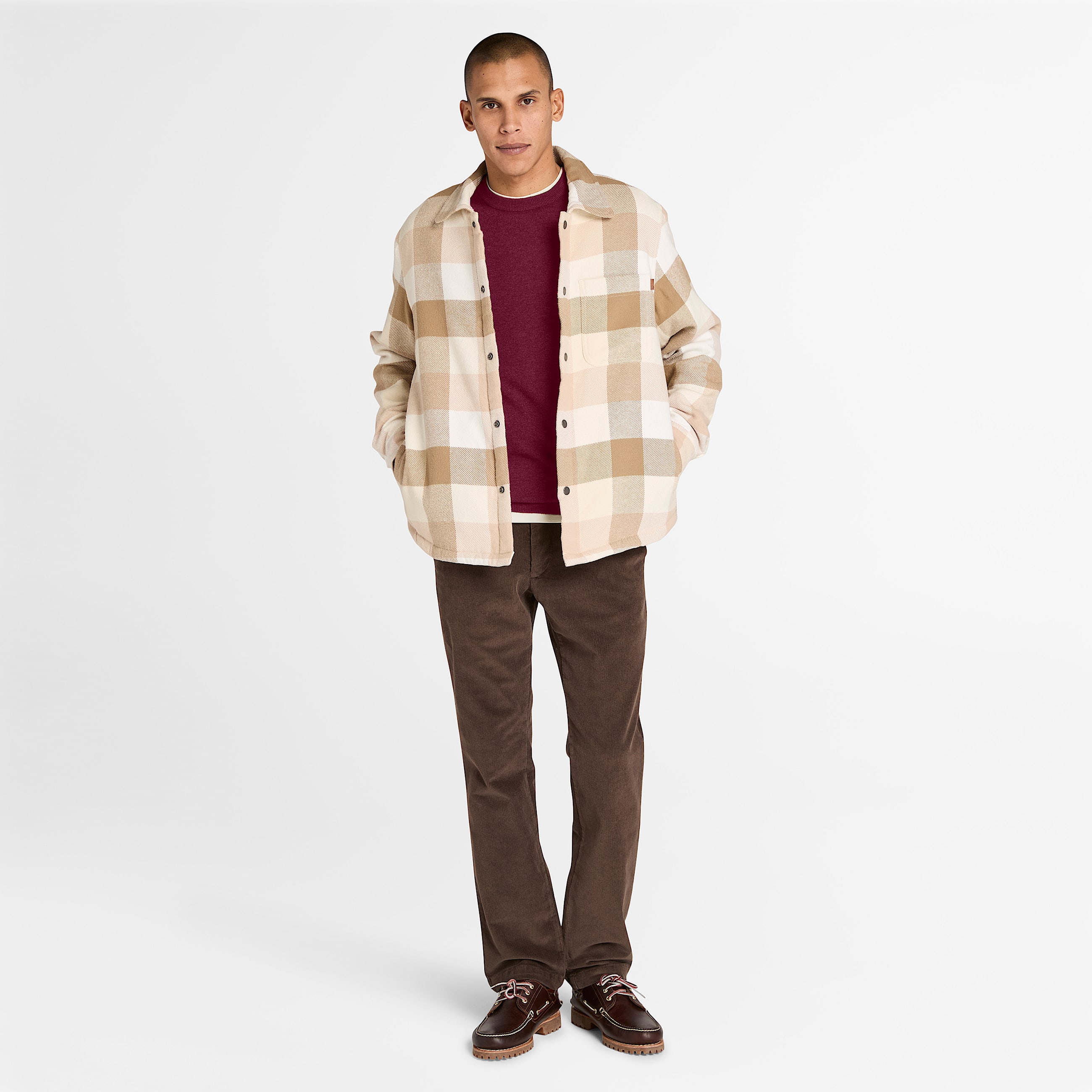 Timberland Cohas Brook Merino Crewneck Jumper for Men in Burgundy TBL Burgundy ALT1