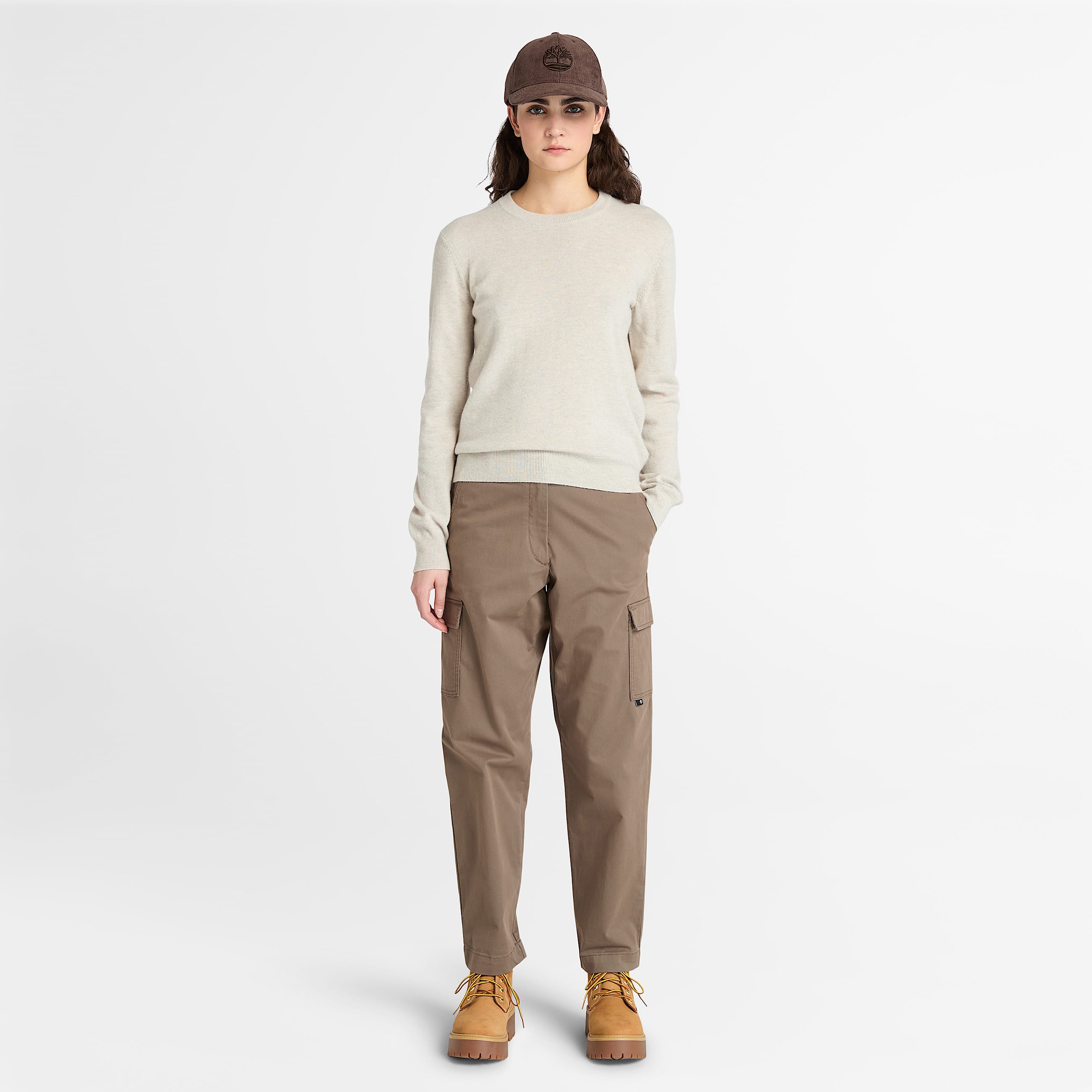 Merino Crewneck Jumper for Women in Beige TBL Beige ALT1