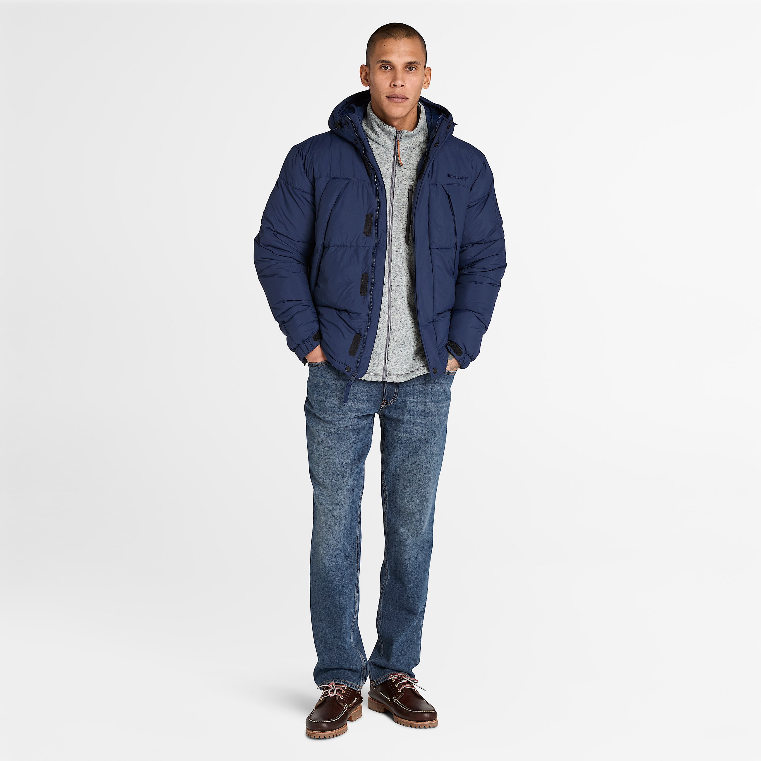 Melange Fleece Jacket for Men in Dark Grey TBL Grey ALT1