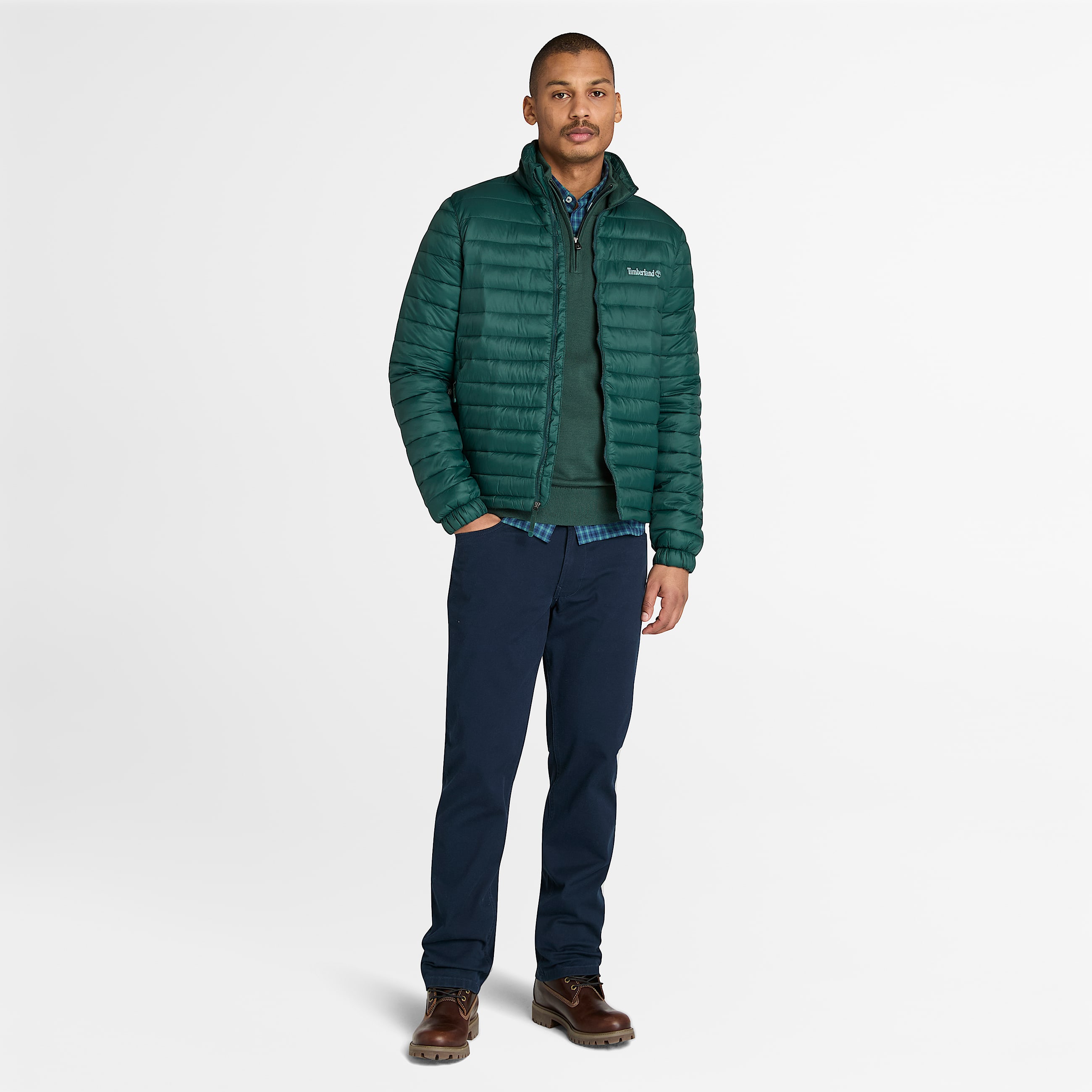 Williams River QuarterZip Jumper for Men in Dark Green TBL Green ALT1