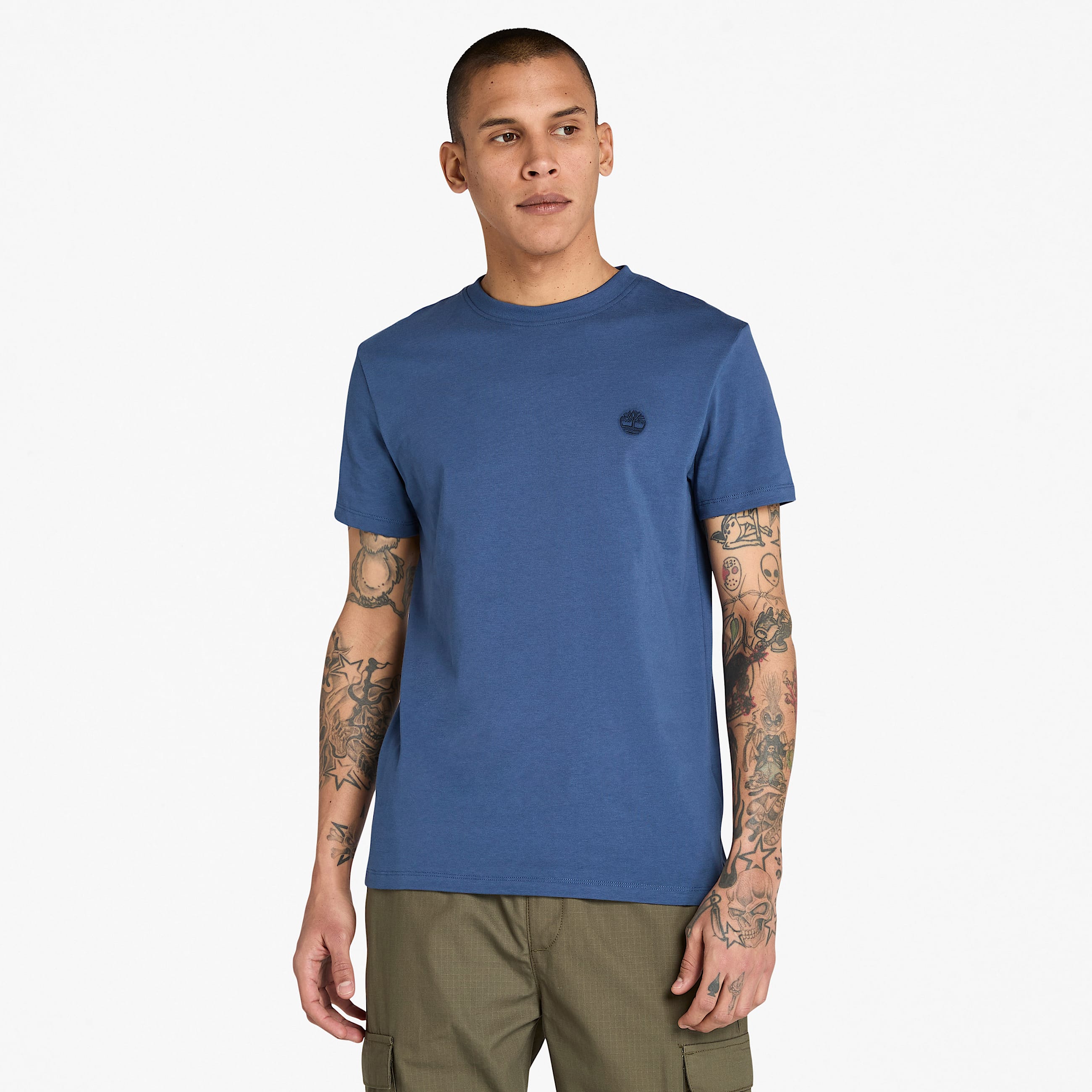 Tshirt a Maniche Corte Dunstan River da Uomo in blu scuro TBL blu ALT1
