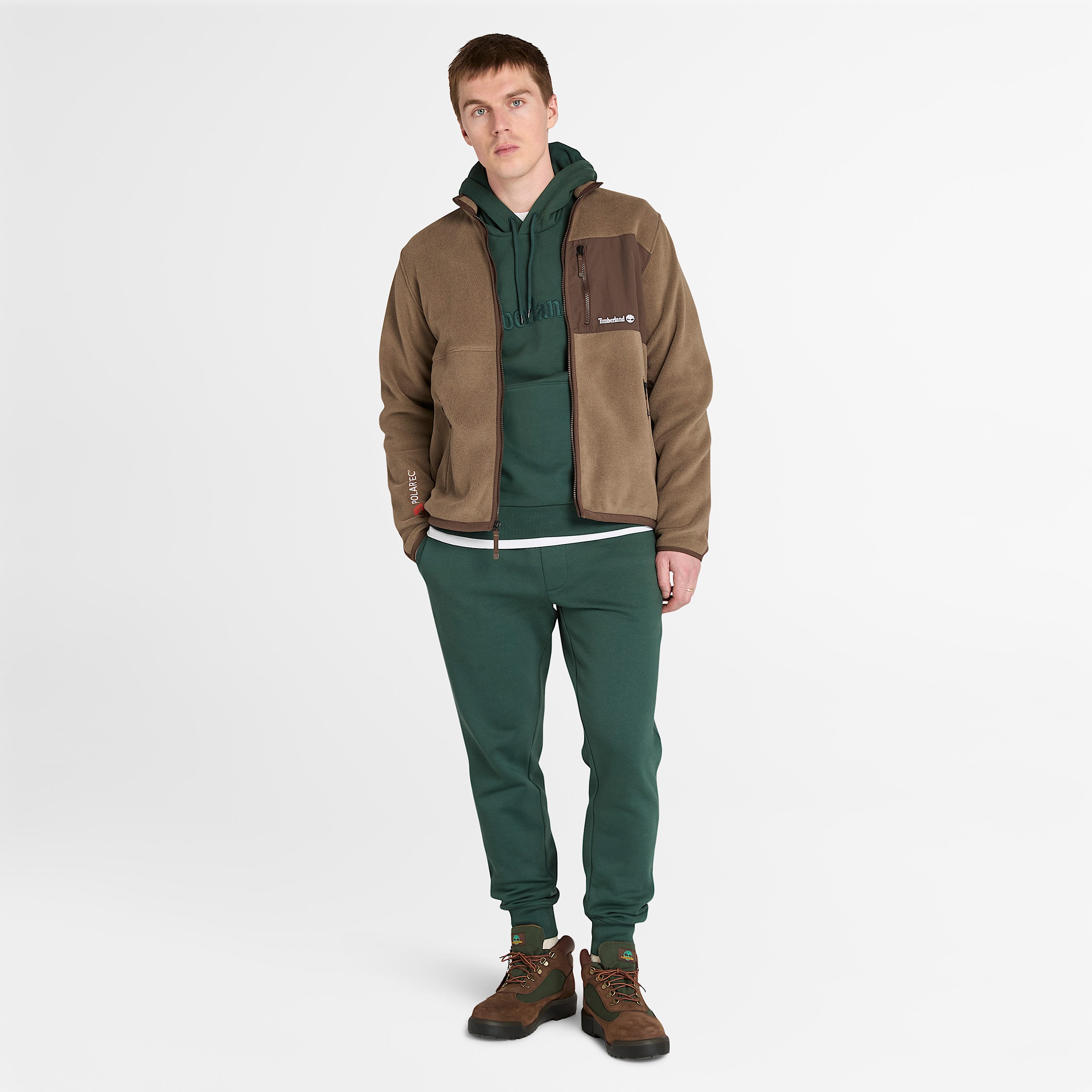 Pantalon de survtement  envers bross Exeter River pour homme en vert fonc TBL Verte ALT1