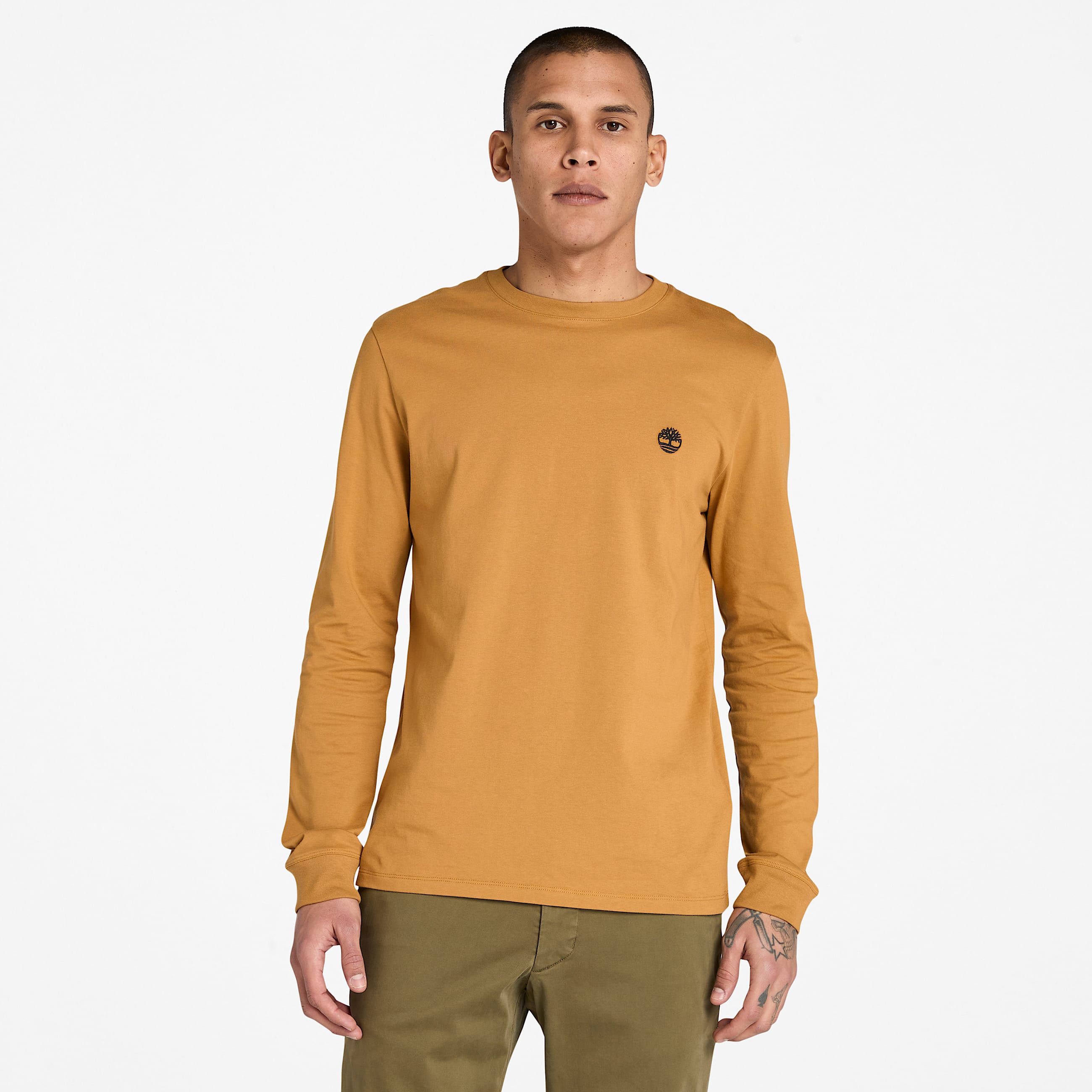 Dunstan River LongSleeve TShirt for Men in Yellow TBL Yellow HERO