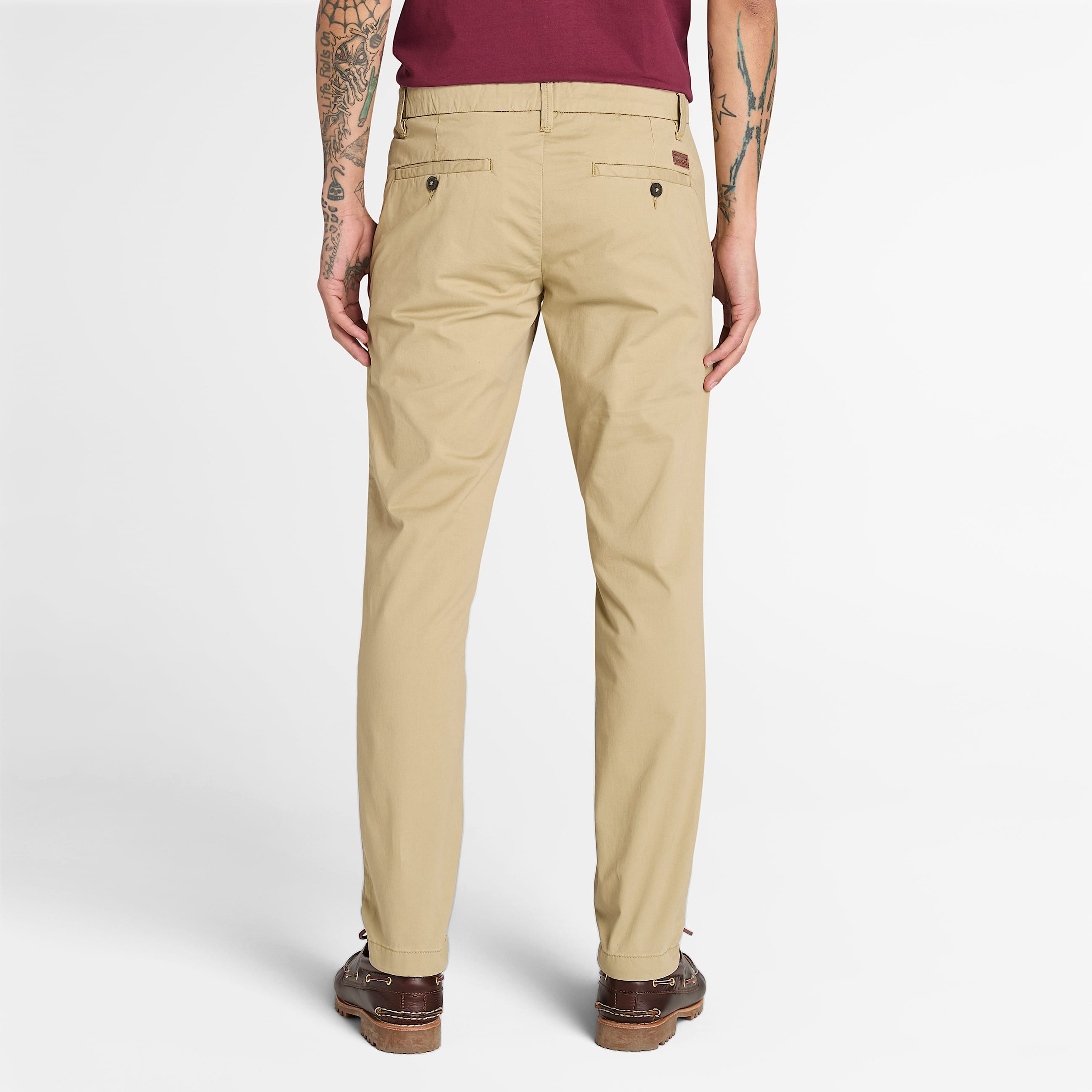 Pantalon chino slim en serg Claremont pour homme en beige TBL Beige ALT9