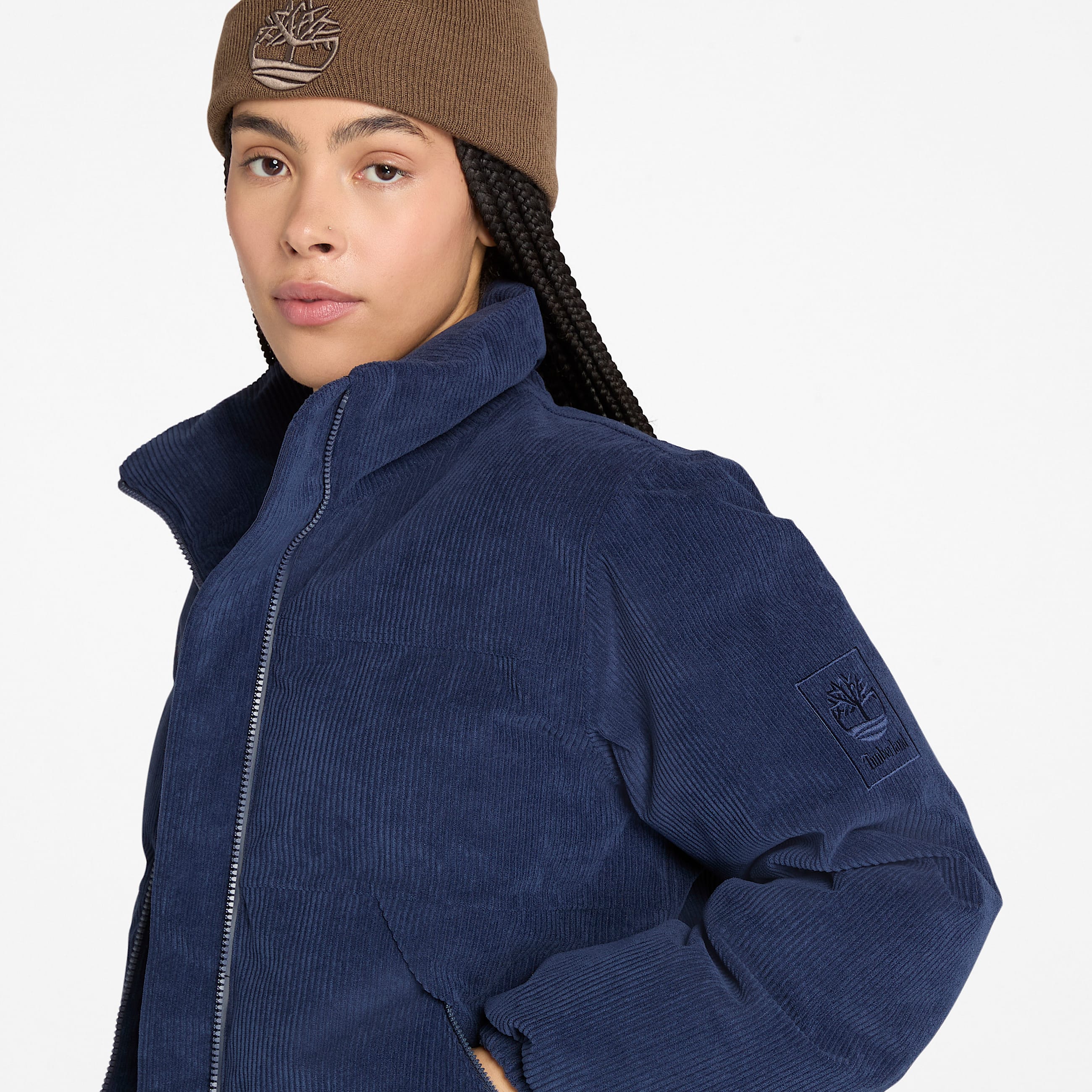 Welch Mountain Waterproof Corduroy Puffer Jacket for Women in Dark Blue TBL Blue ALT3