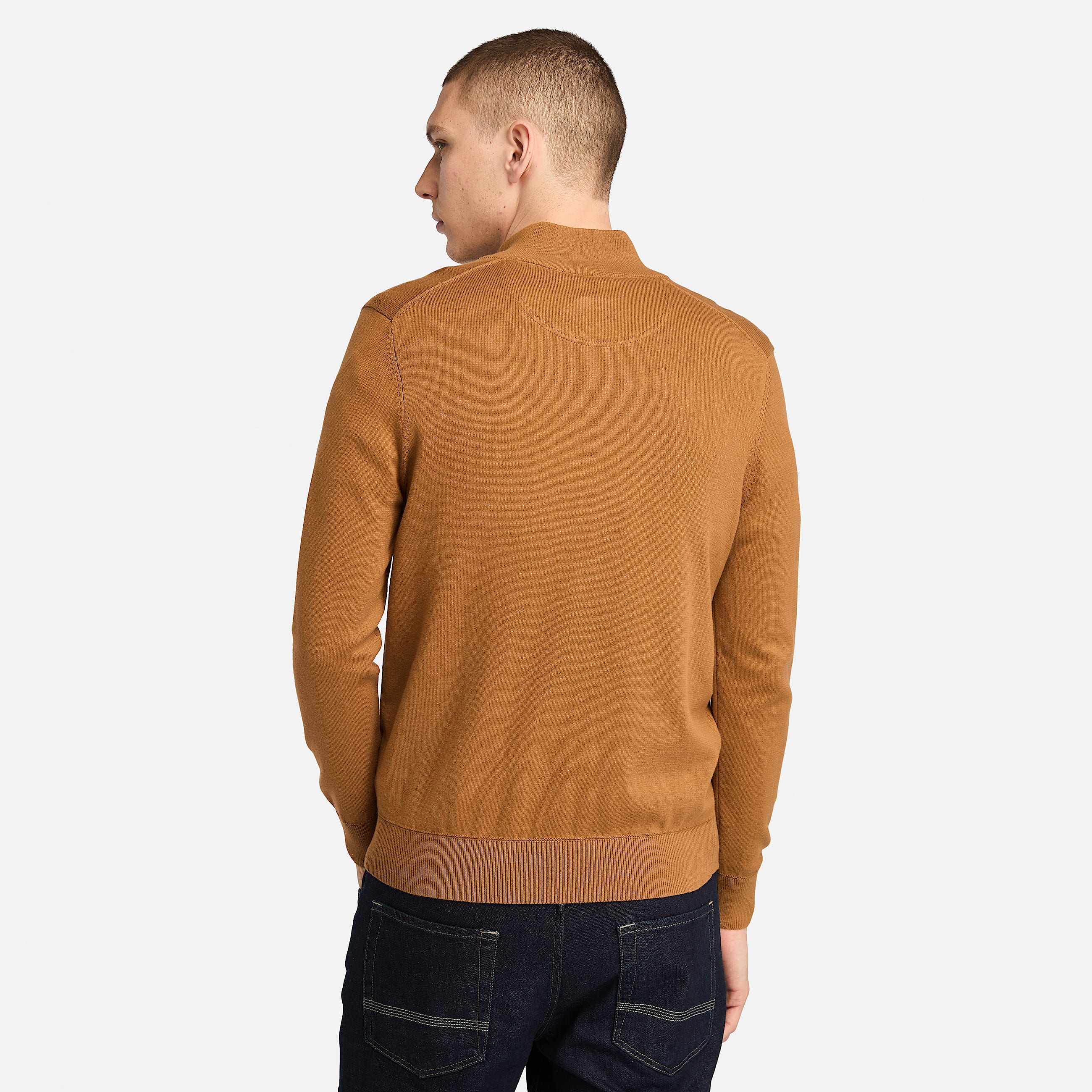 Pull zipp en coton Williams River pour homme en Jaune Fonc TBL jaune ALT9