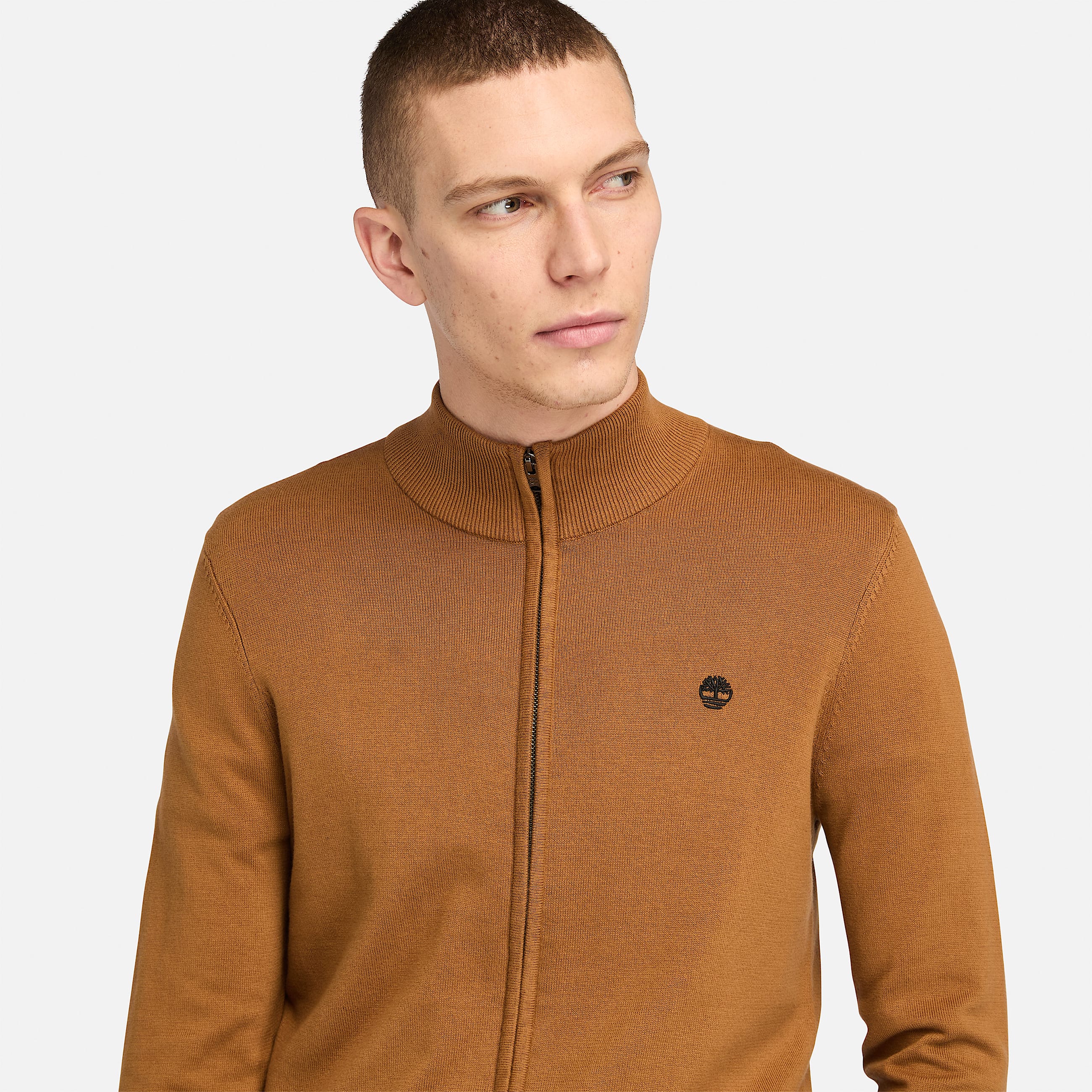 Pull zipp en coton Williams River pour homme en Jaune Fonc TBL jaune ALT2