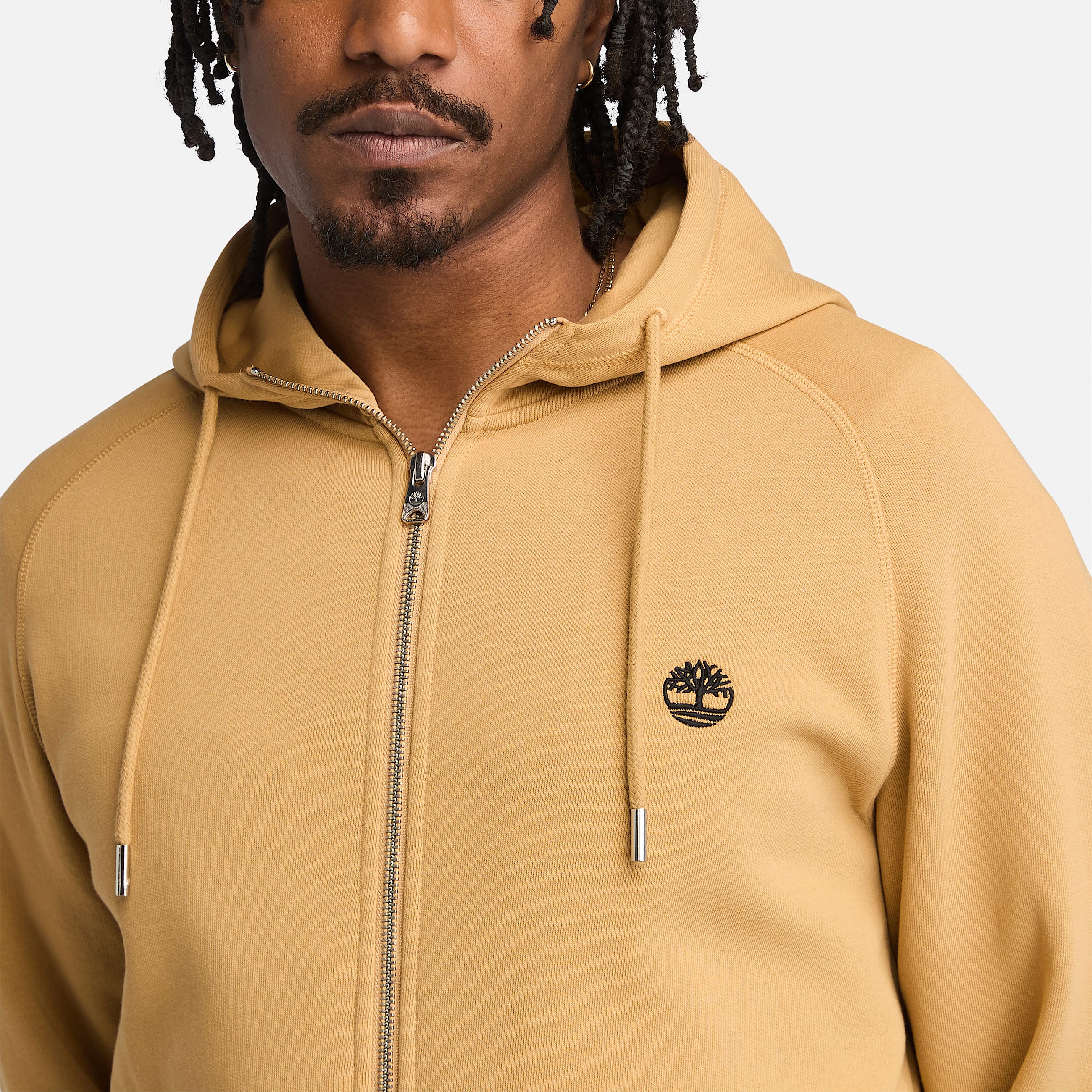 Exeter River Brushback FullZip Hoodie for Men in Yellow TBL Yellow ALT2