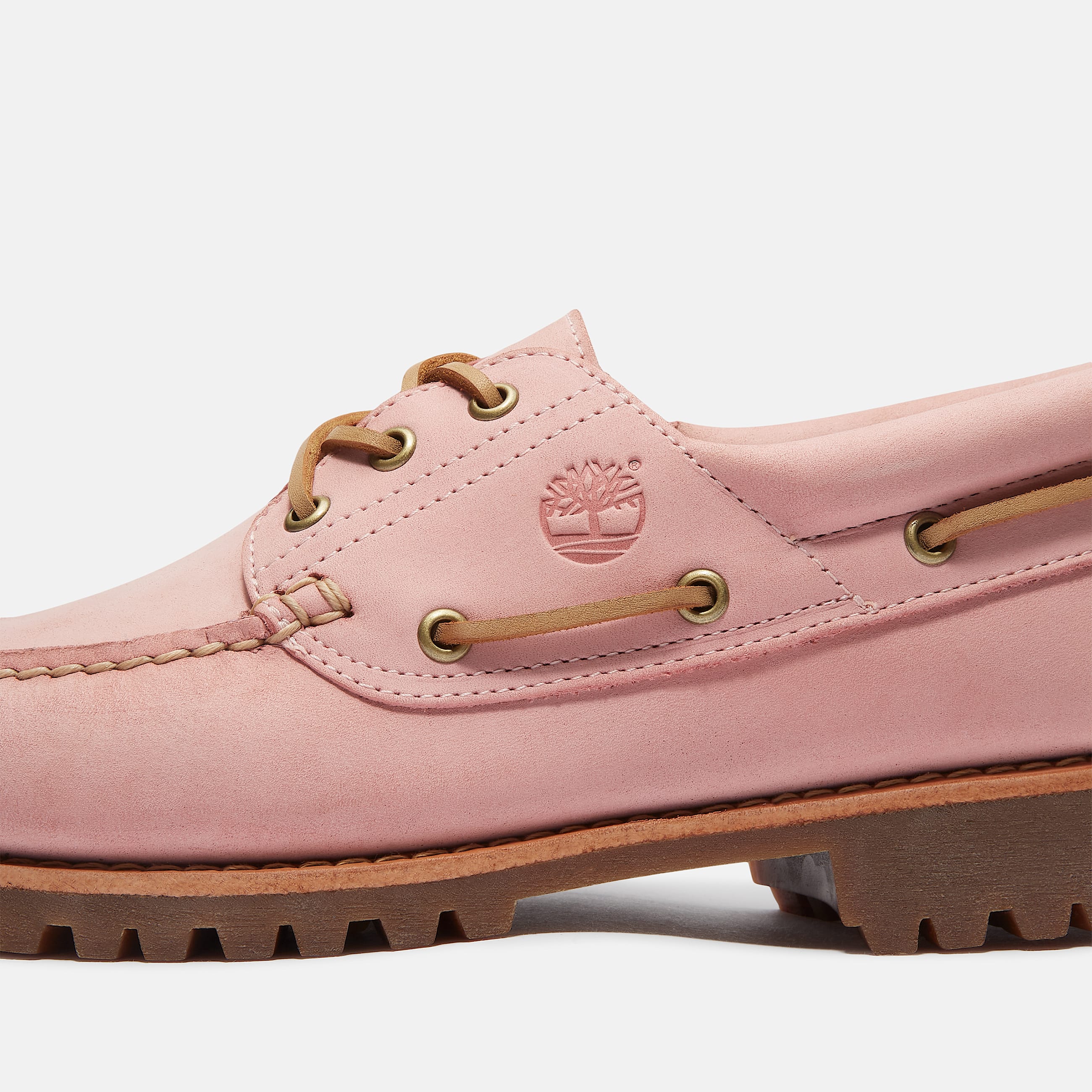 Timberland Authentic 3Eye Lug Handsewn Boat Shoe in Pink TBL Pink ALT7