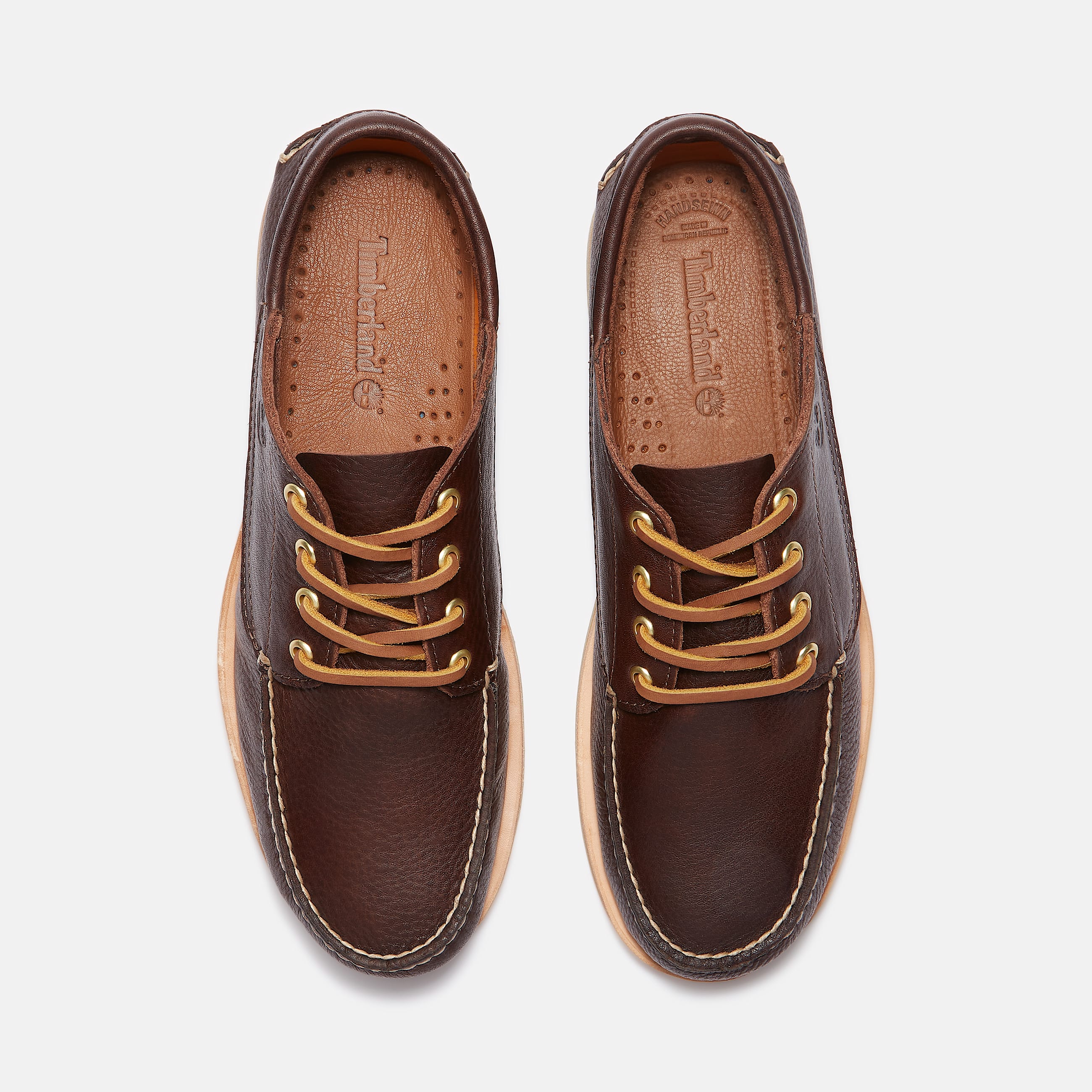 Chaussure bateau Crafted pour homme en marron fonc TBL marron ALT2