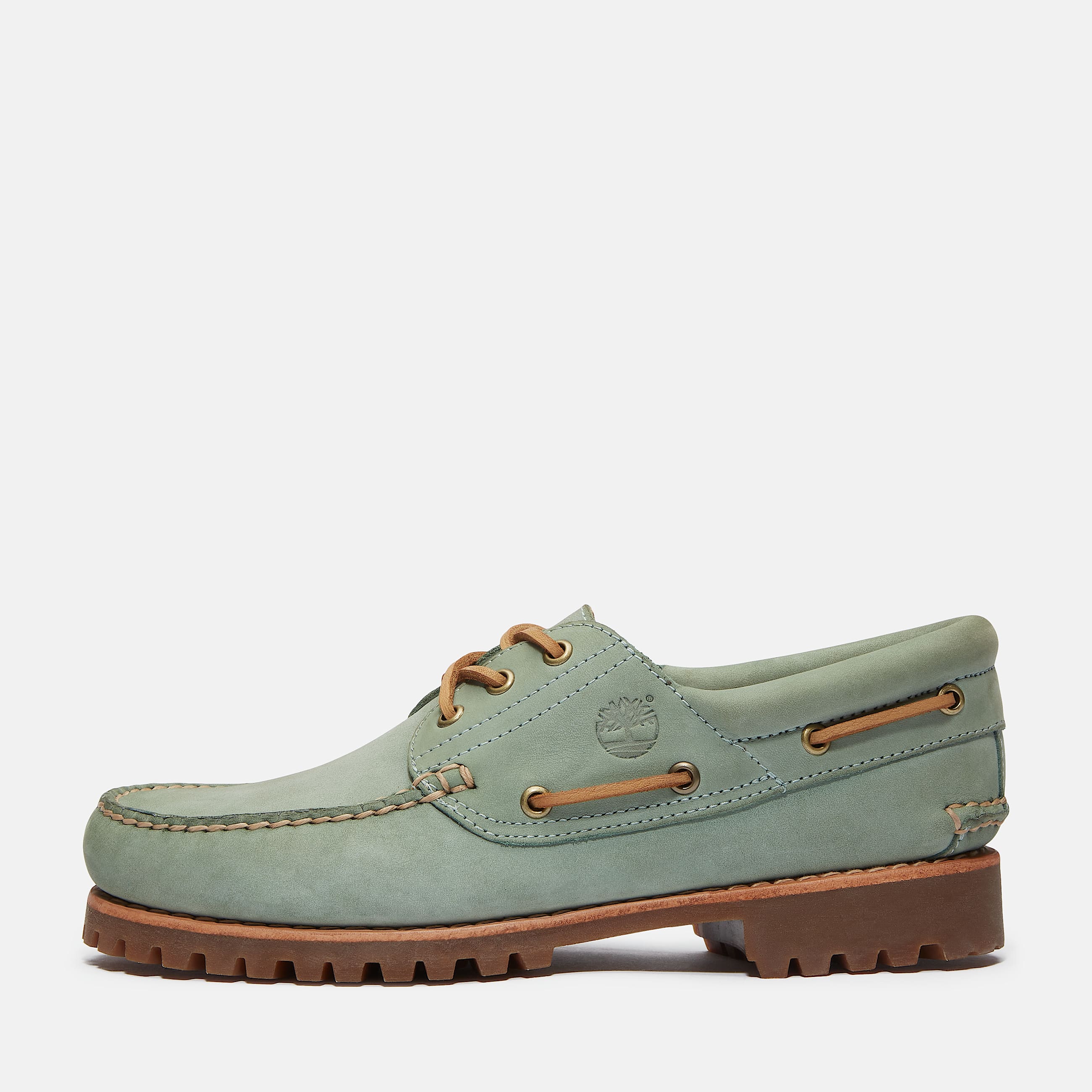 Timberland Authentic 3Eye Lug Handsewn Boat Shoe in Green TBL Green ALT8