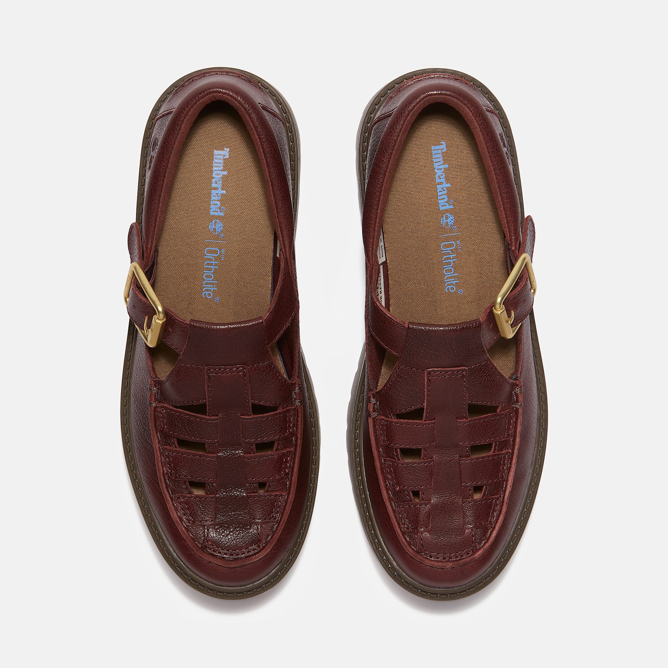 Stone Street Platform Buckle Shoe for Women in Dark Red TBL Red ALT2