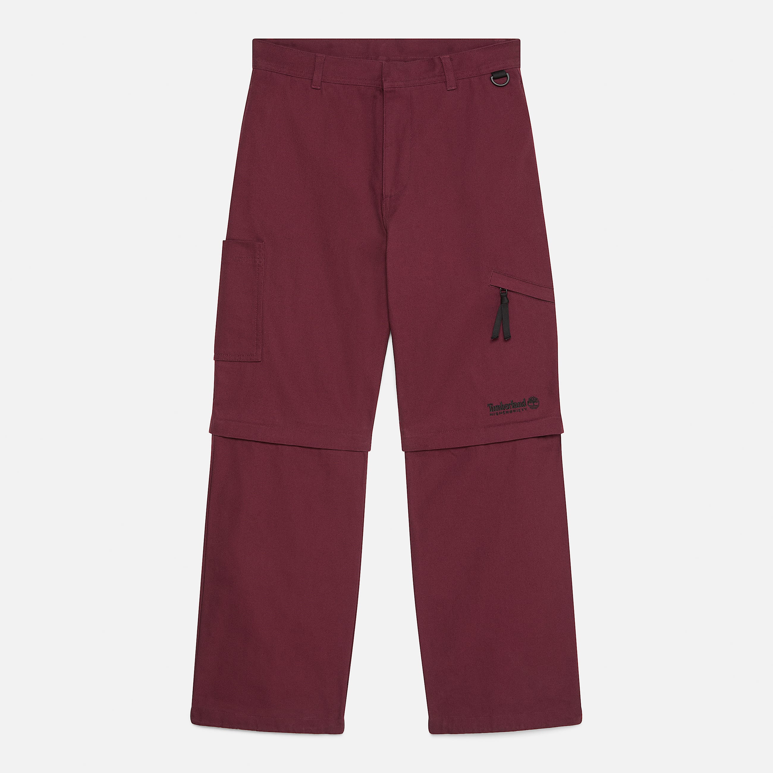 Timberland and HIGHSNOBIETY 2in1 Convertible Canvas Trouser in Burgundy TBL Burgundy HERO