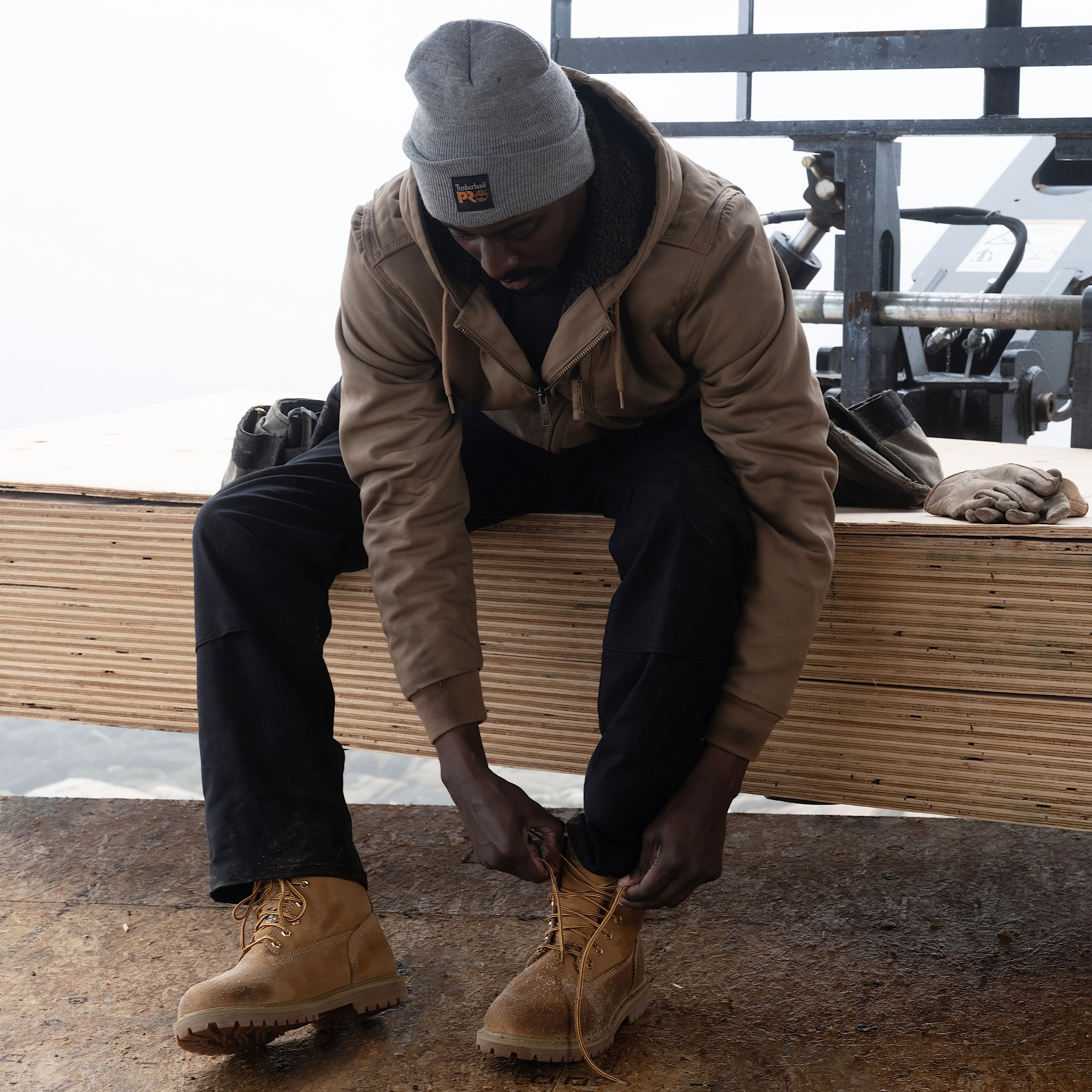 Bottine de travail impermable Timberland PRO emblmatique  embout en alliage pour homme en jaune TBL jaune MKTG2