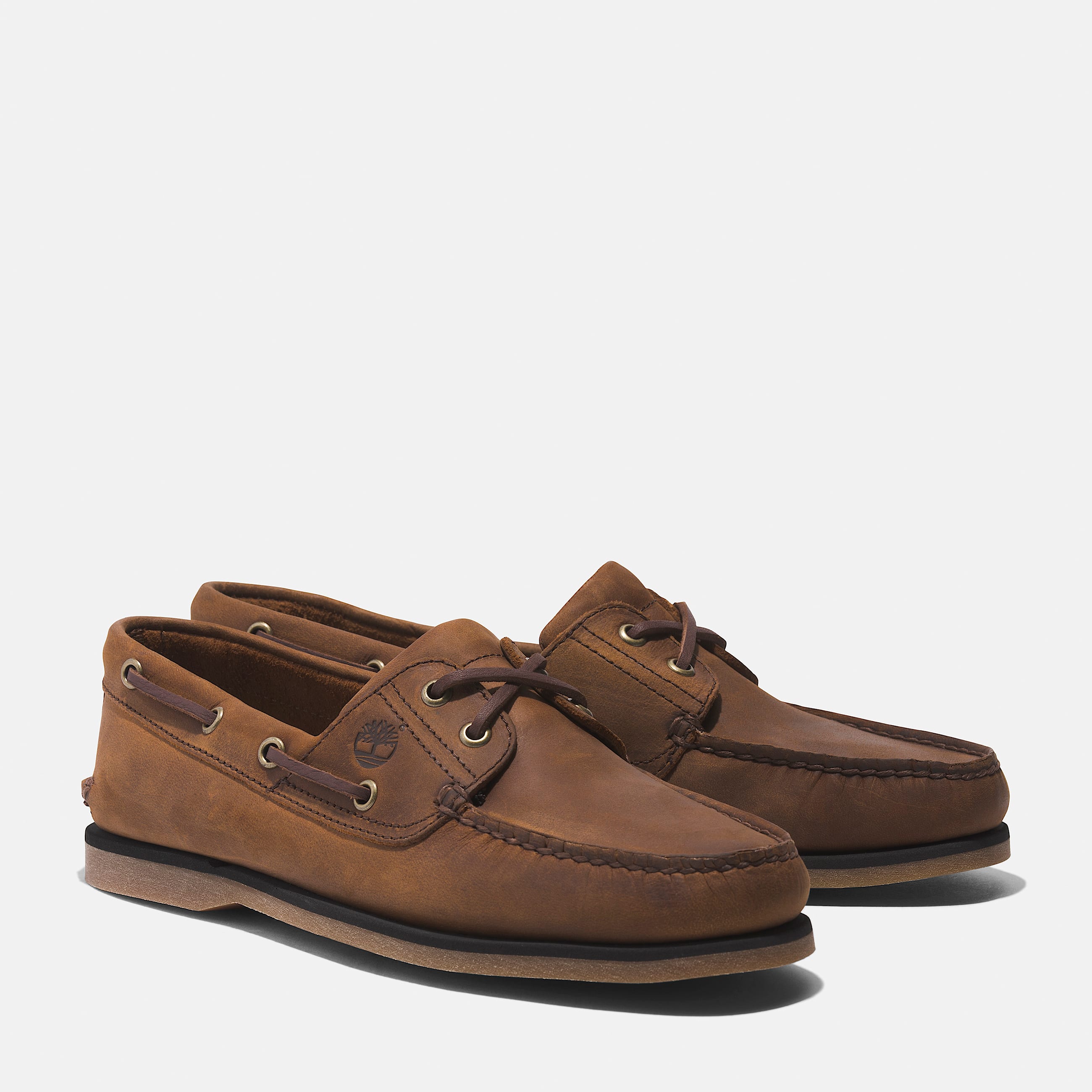 Classic 2-Eye Boat Shoe for Men in Brown