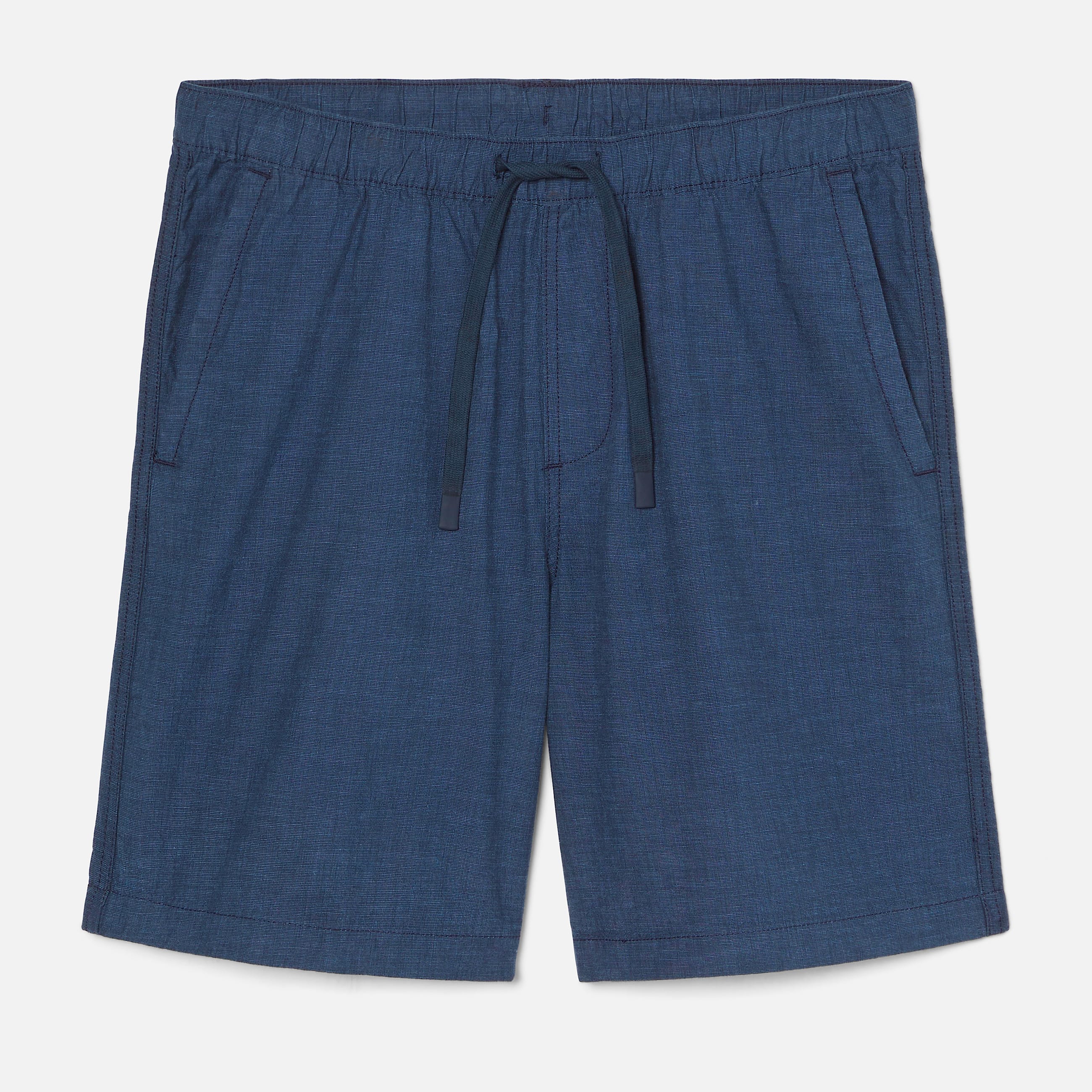 Short van licht katoen voor heren in donkerblauw TBL blauw ALT10