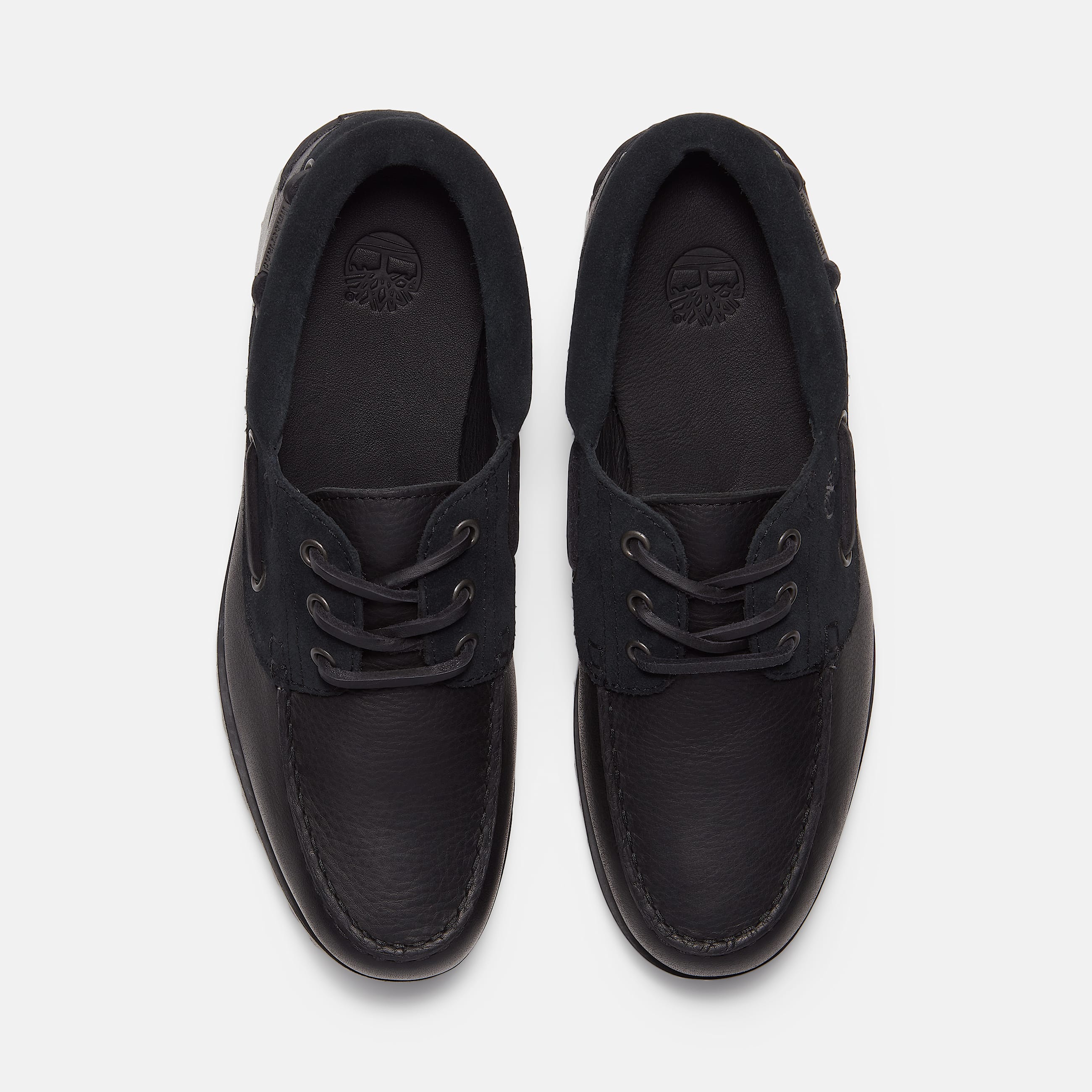 Timberland Authentic 3Eye Lug Handsewn Boat Shoe for Men in Black TBL Black ALT2