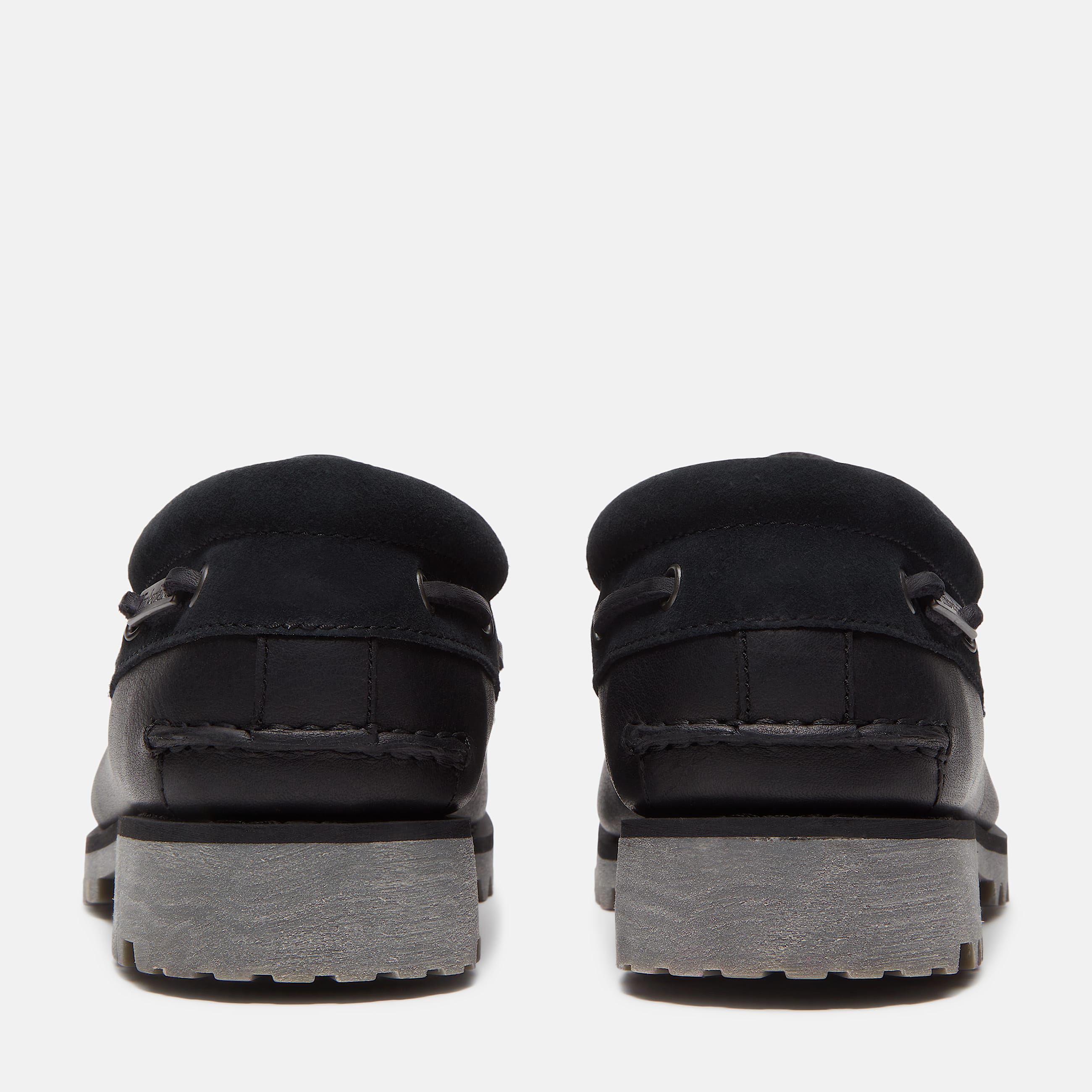 Chaussure bateau authentique cousue main  3 illets Timberland pour homme en noir TBL noir ALT5