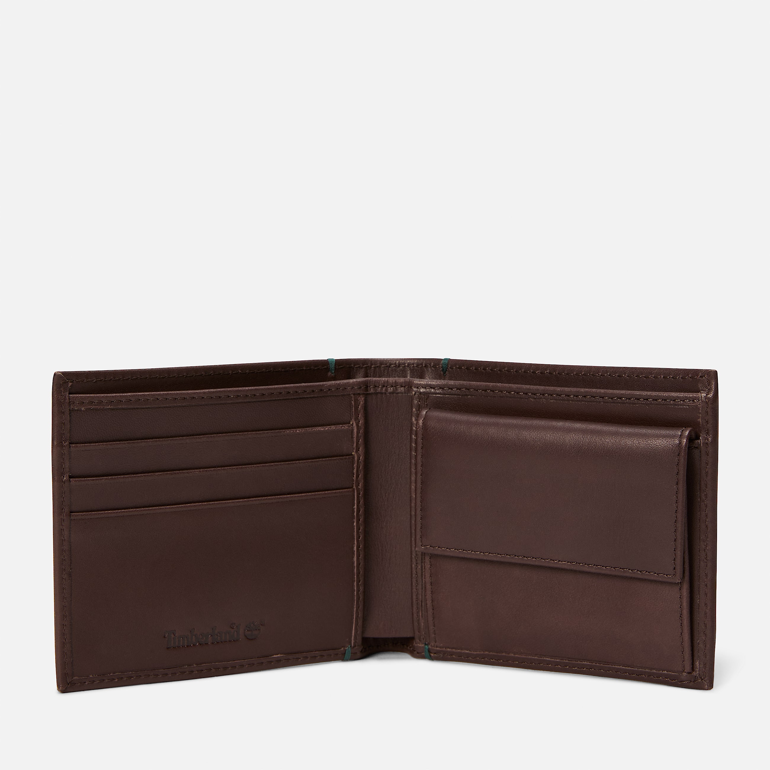 Portefeuille  deux volets avec poche  monnaie en cuir Riverton pour homme en marron fonc TBL marron ALT1