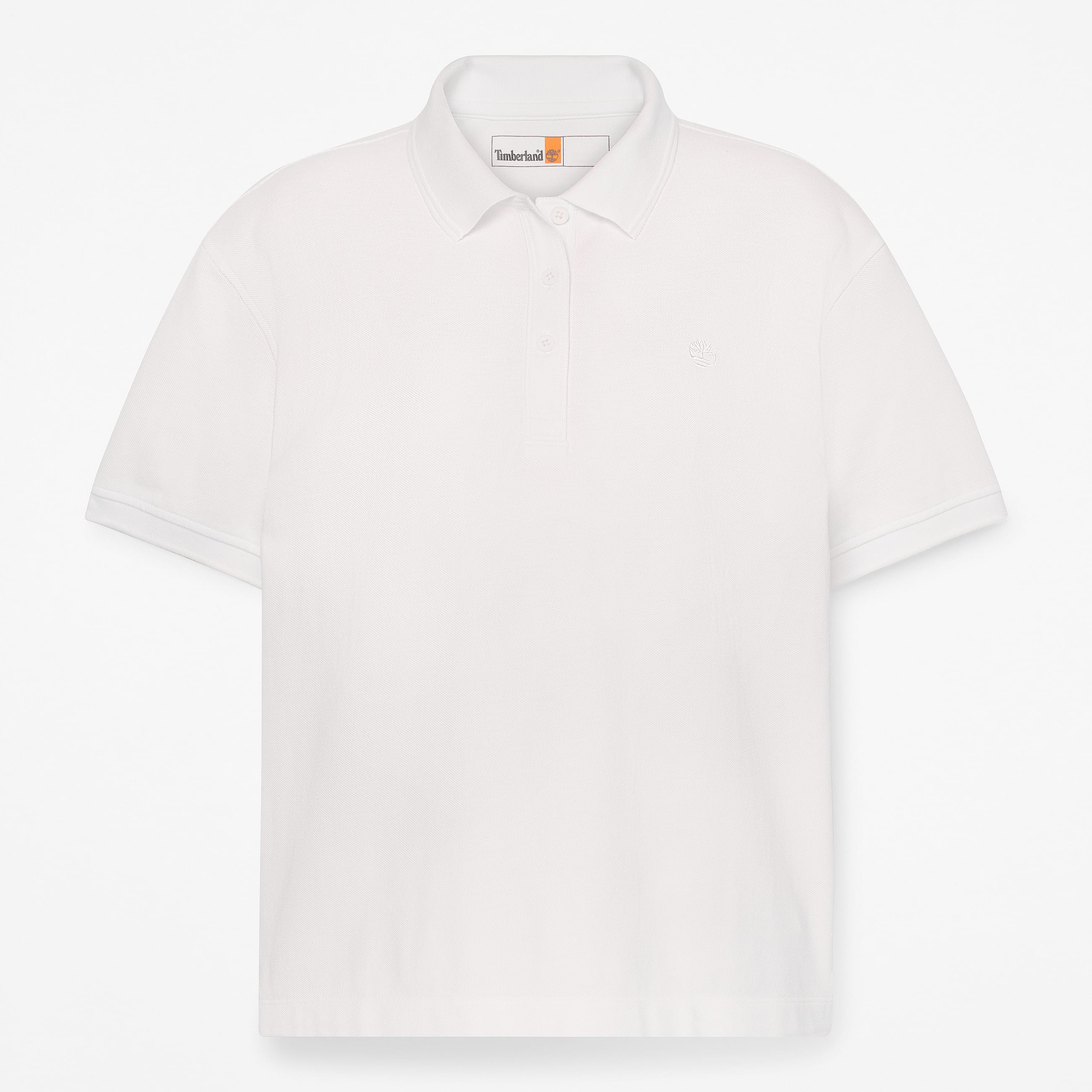 ShortSleeve Pique Polo for Women in White TBL White HERO
