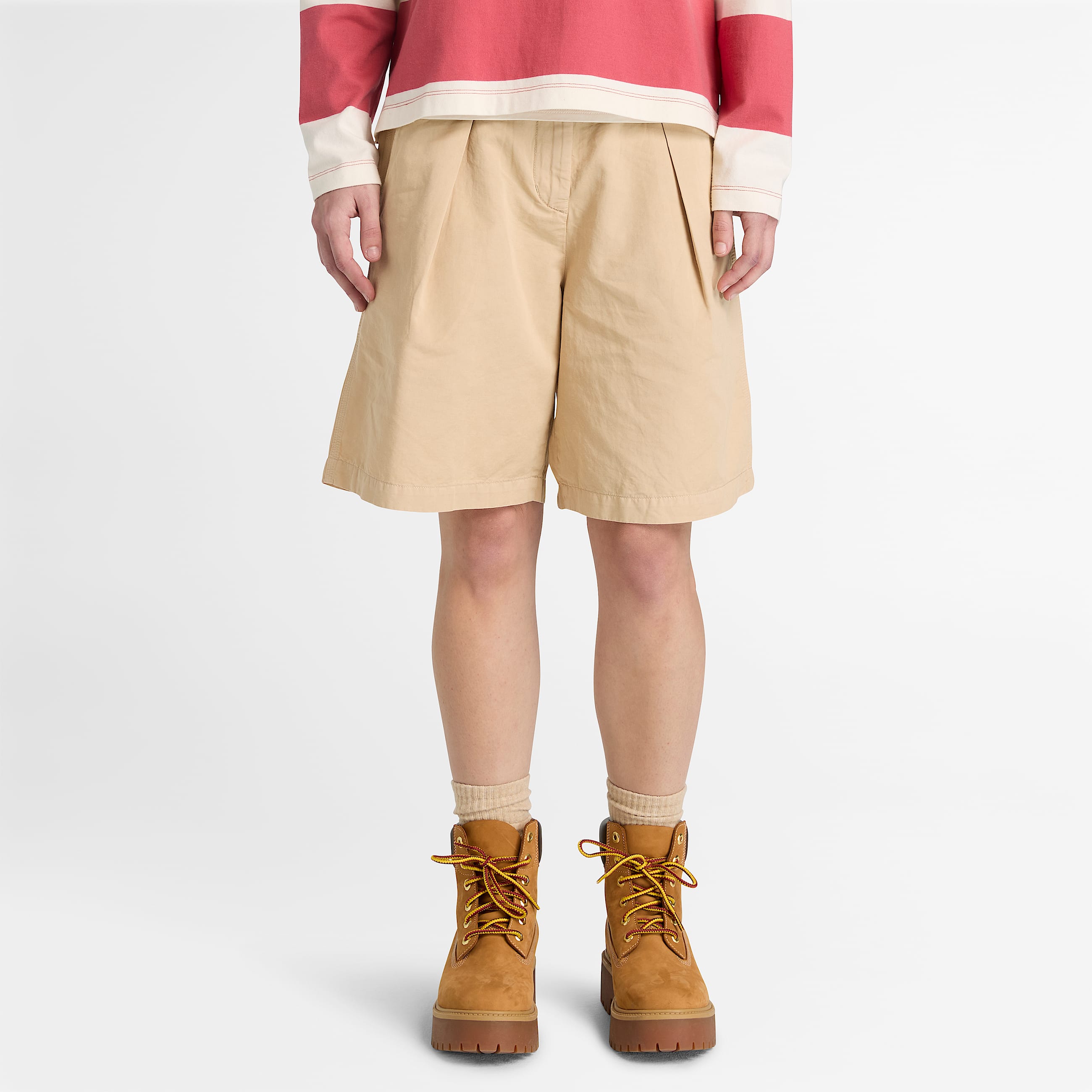 CottonLinen Bermuda Short for Women in Beige TBL Beige ALT1