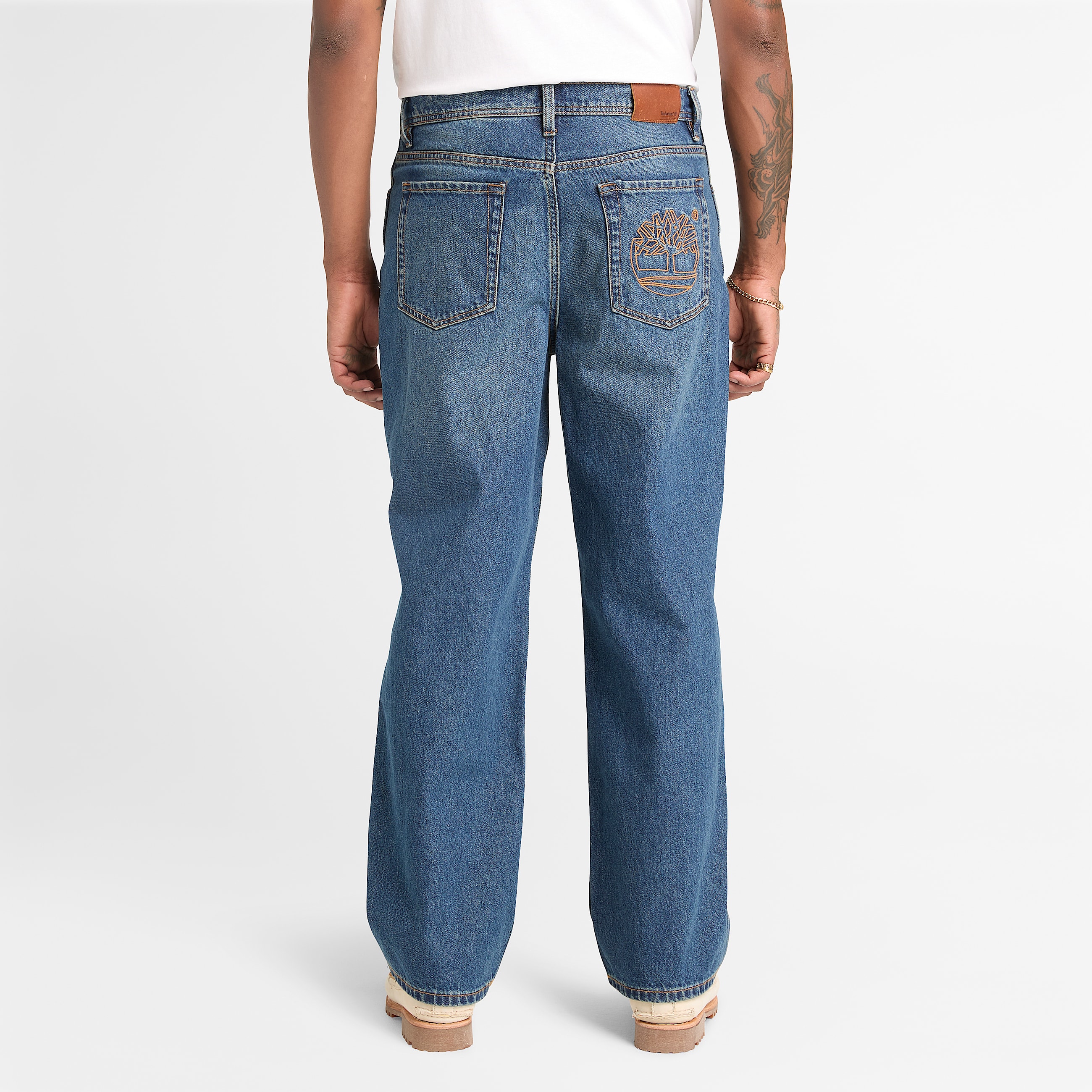 Sandown Embroidered Denim Trouser for Men in Blue TBL Blue ALT8