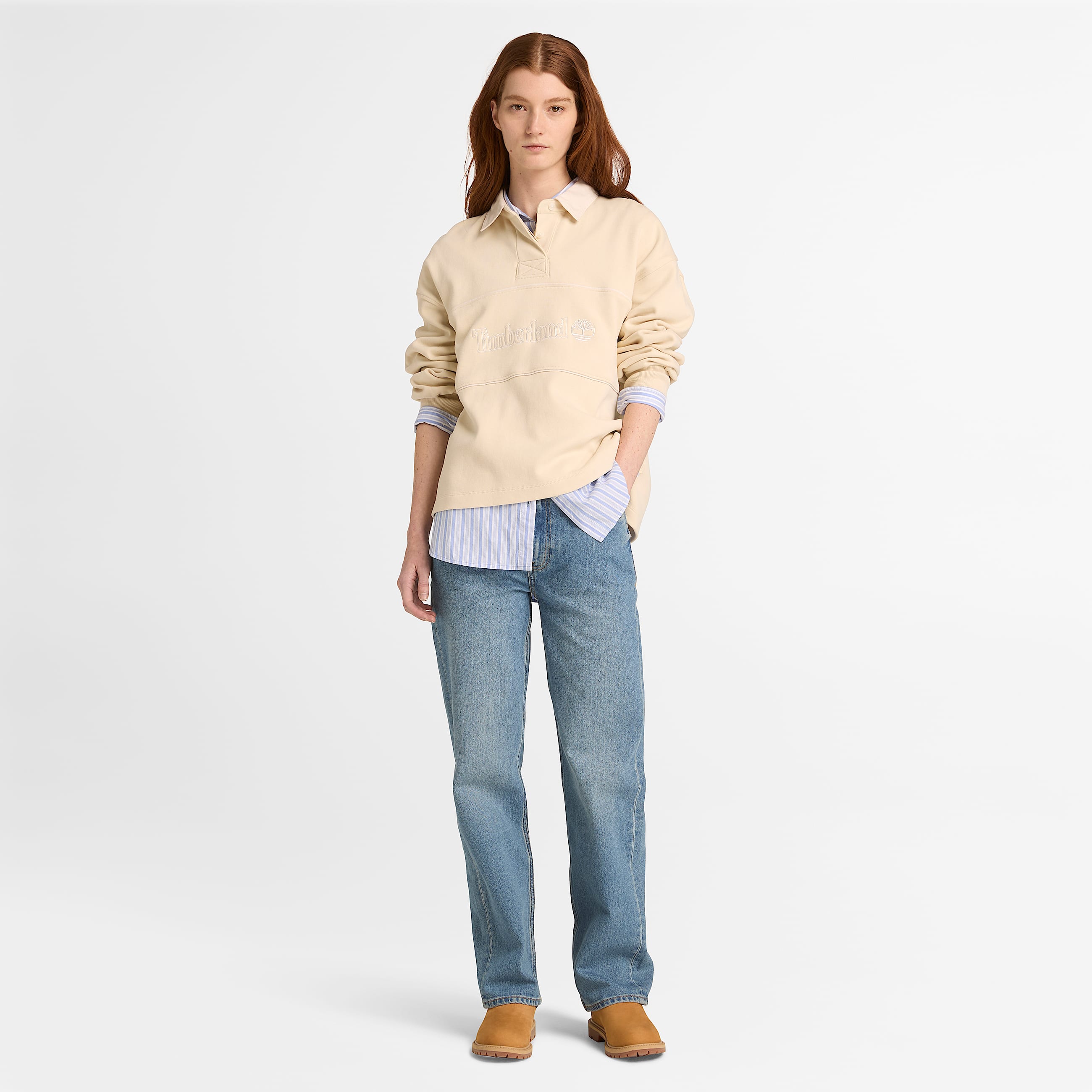 Straight Denim Trouser for Women in Light Blue TBL Blue ALT2