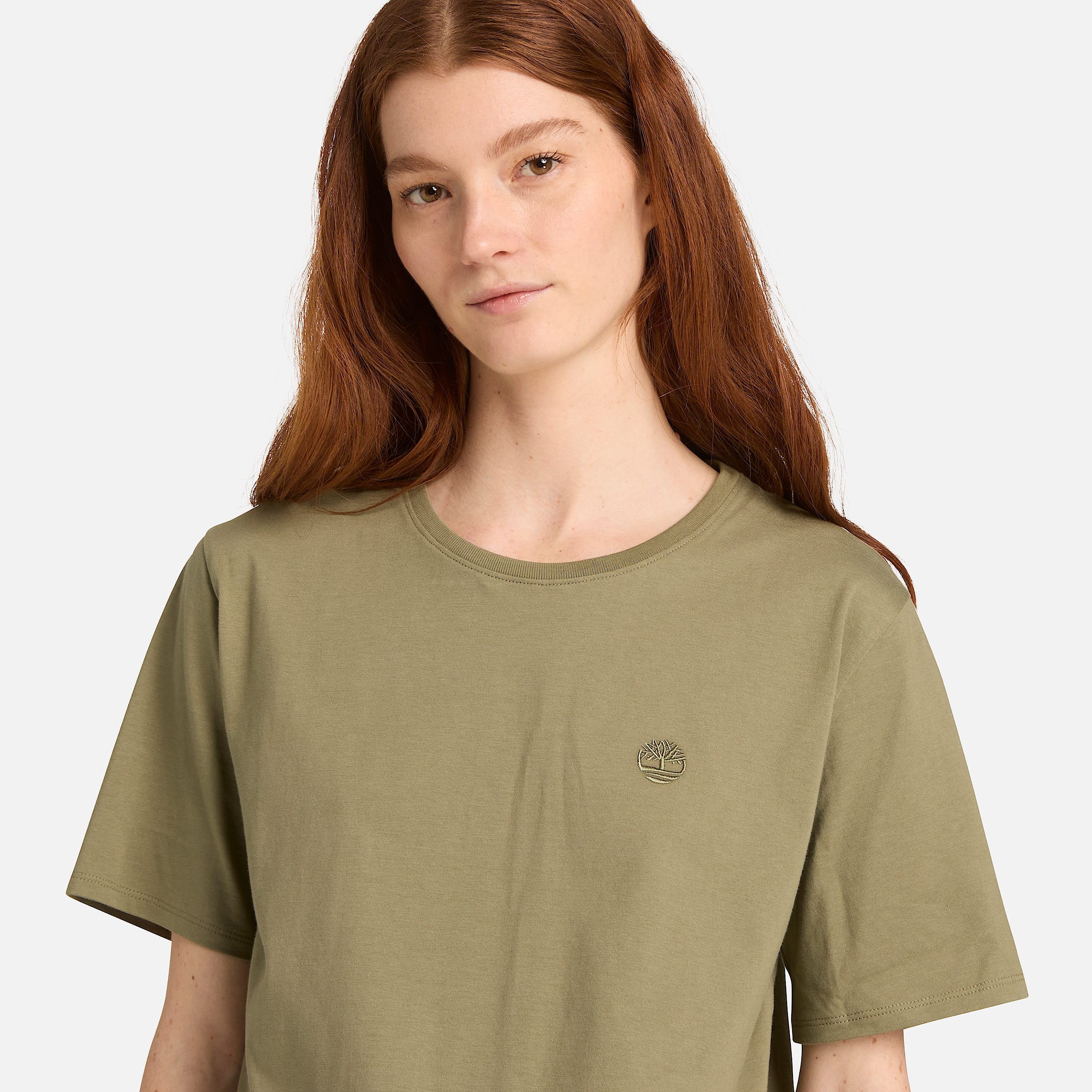 Tshirt de Manga Curta Dunstan para Mulher em castanho TBL castanho ALT3