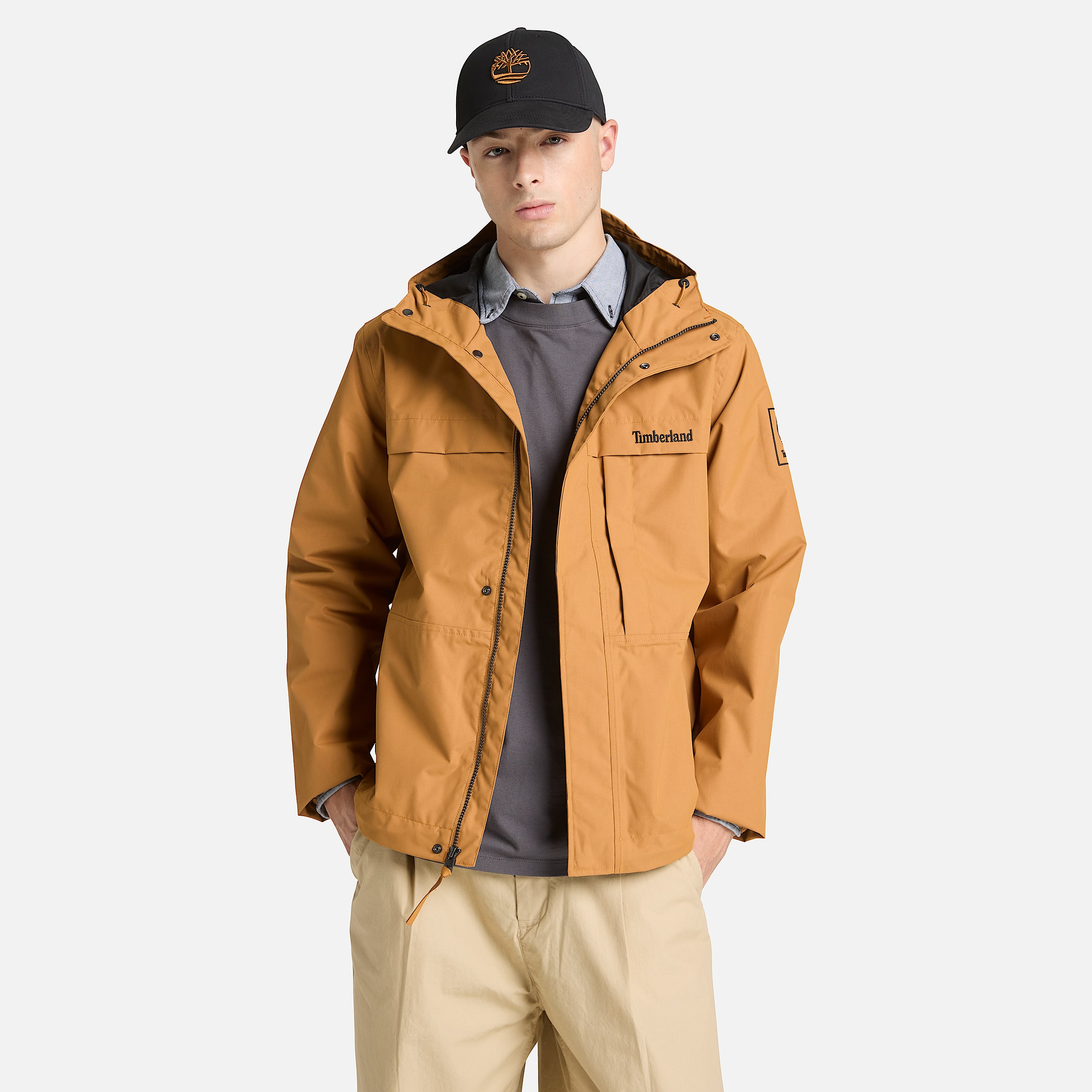 Benton Waterproof Shell Jacket for Men in Yellow TBL Yellow ALT1