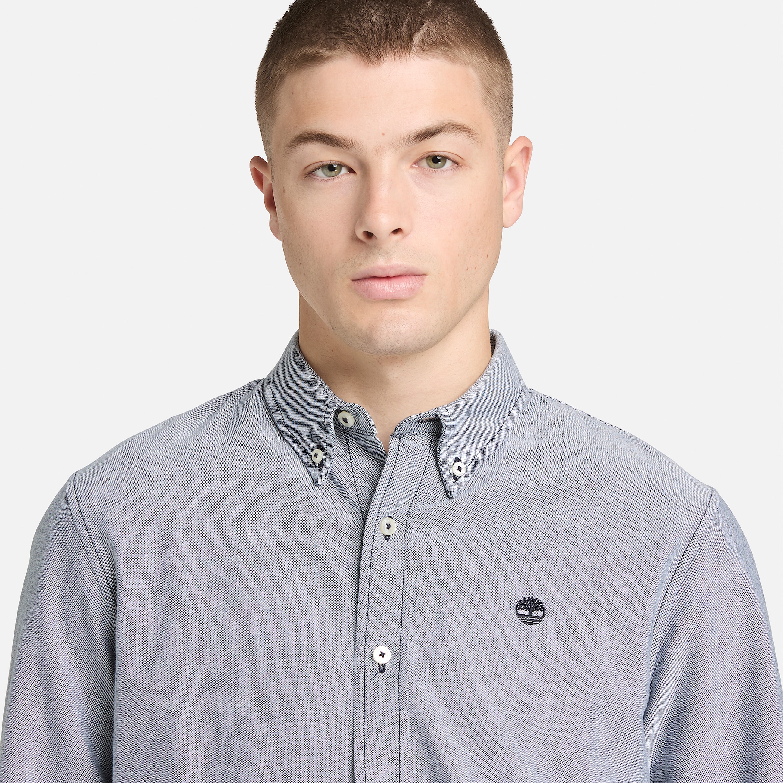 Chemise oxford pour homme en bleu fonc TBL bleu ALT3