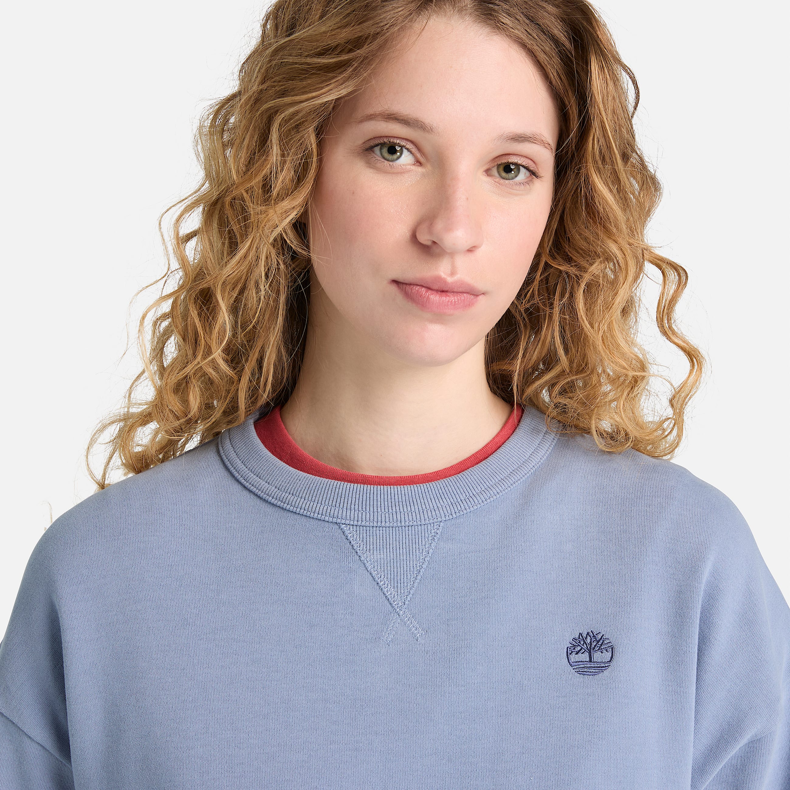 Camisola de Gola Redonda Lush para Mulher em azul TBL azul ALT3