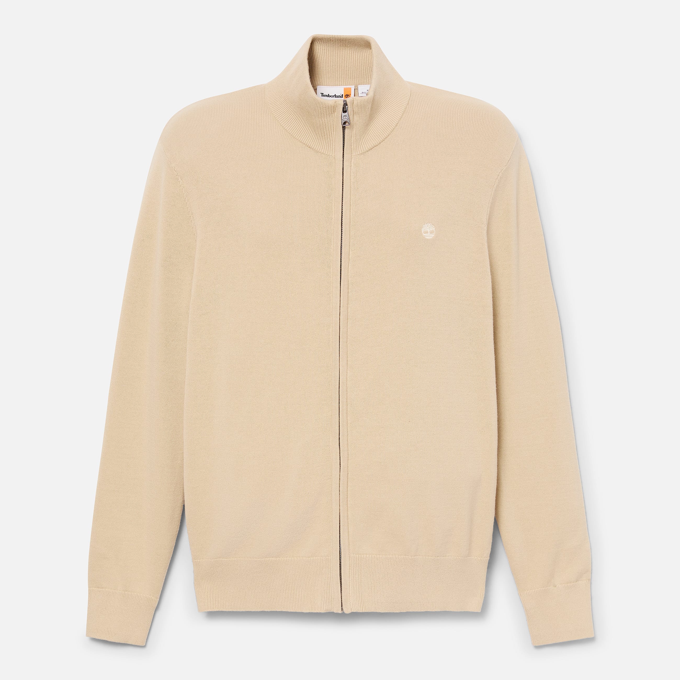 Johns River Baumwollpullover mit durchgehendem Reiverschluss fr Herren in Beige TBL Beige HERO