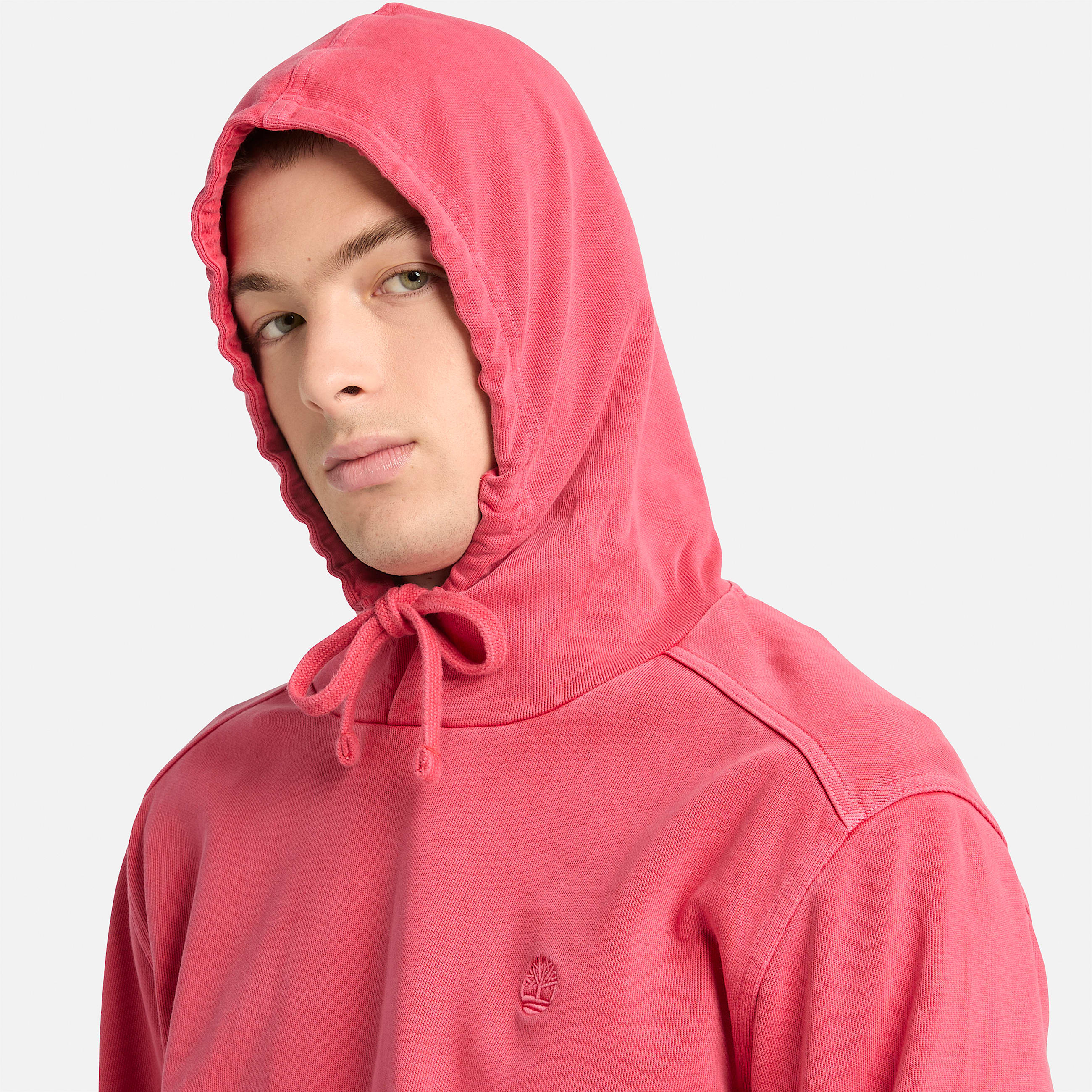 Merrymack River Garment Dyed Hoodie for Men in Red TBL Red ALT3