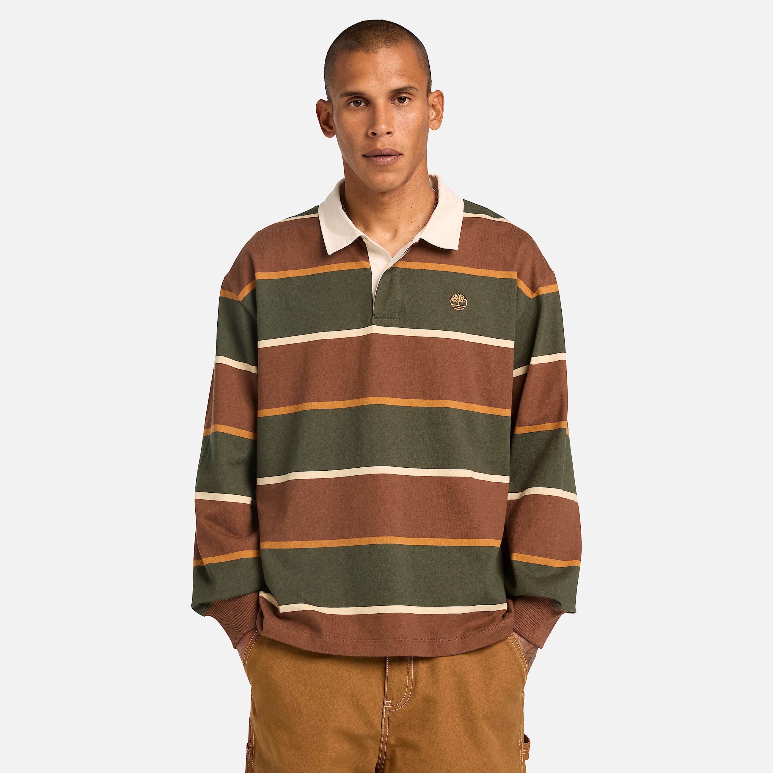 Polo de Rguebi Sem Gnero verdeescurocastanhoescuro TBL castanho ALT3