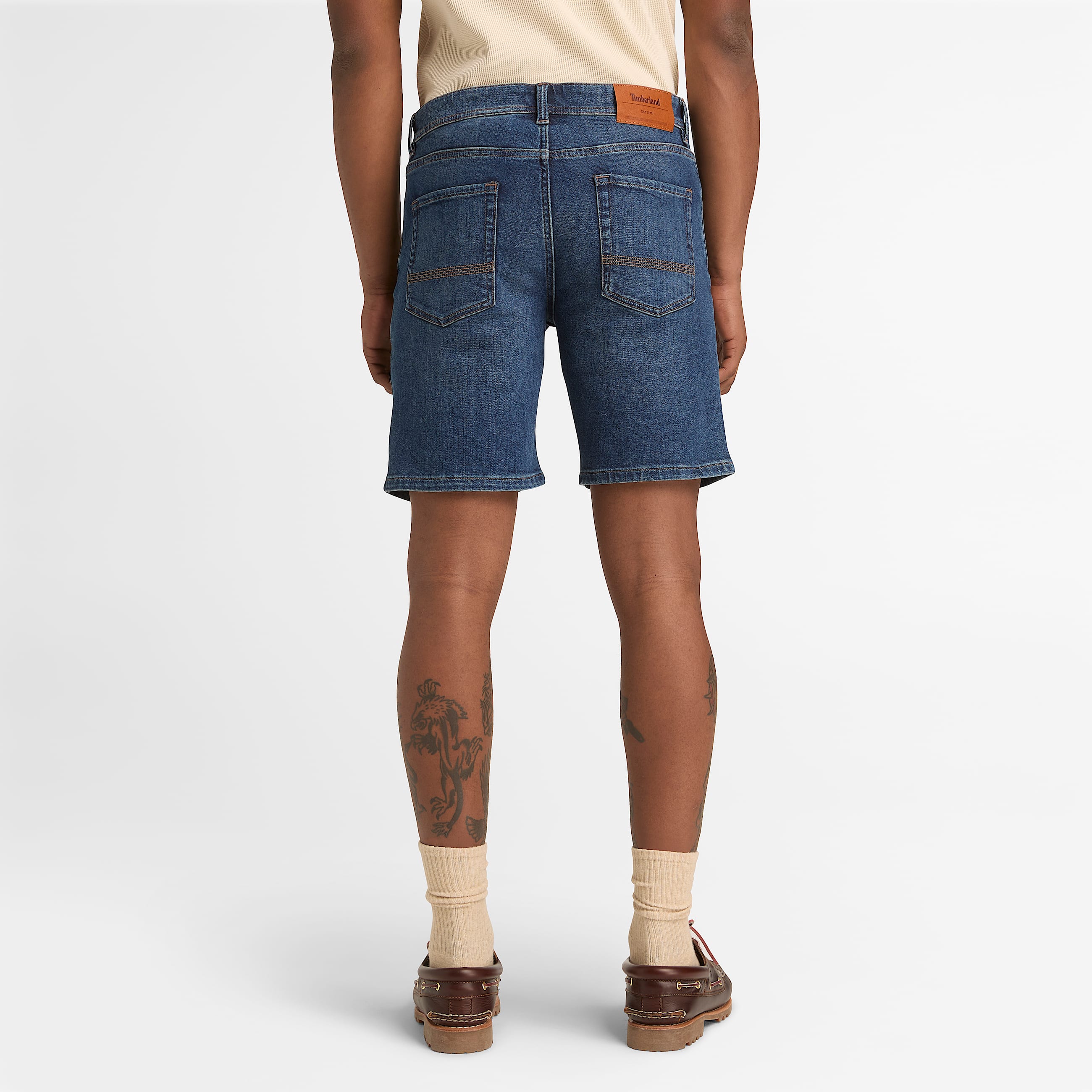 Stretch Denim Short for Men in Blue TBL Blue ALT8