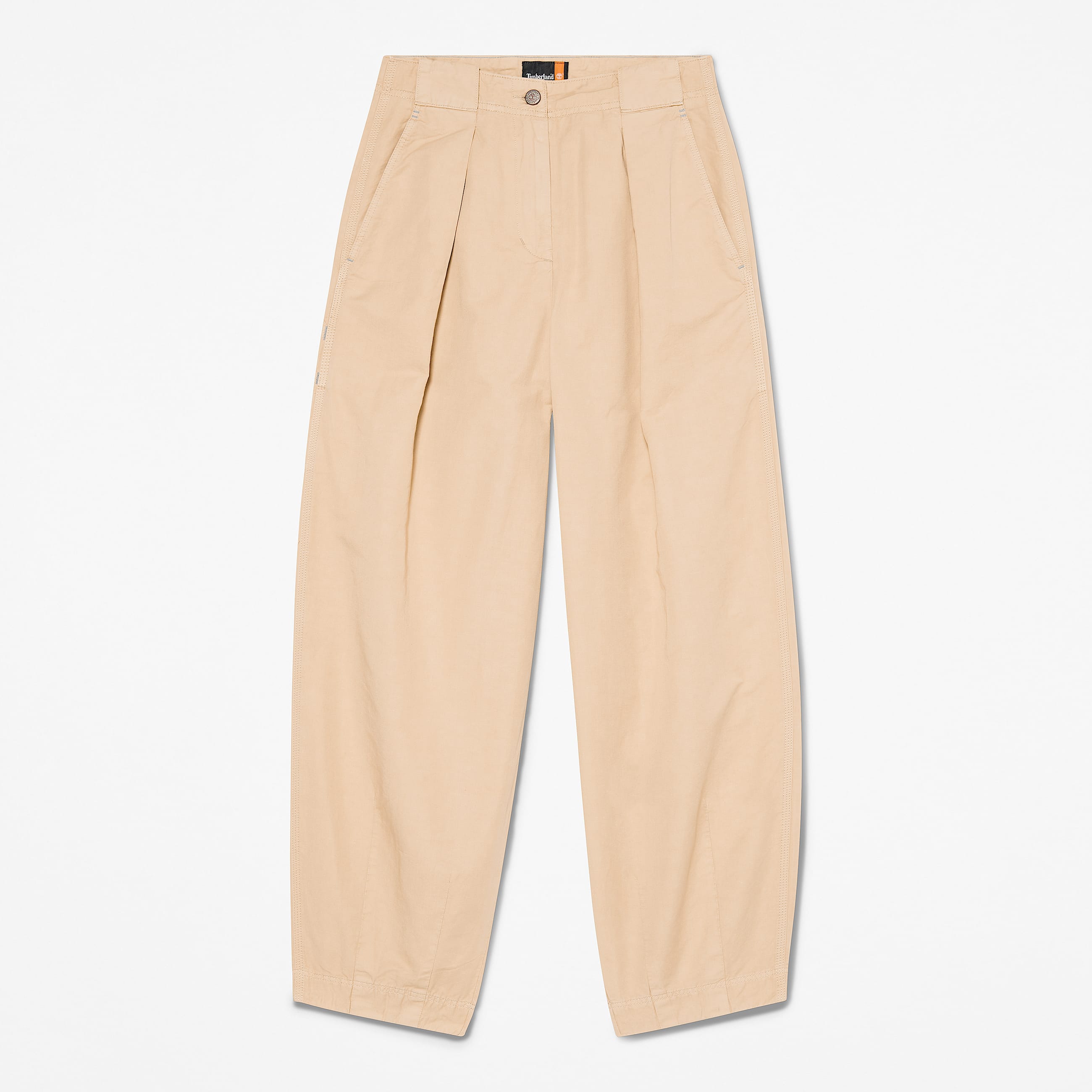 Utility Cotton Linen Trouser for Women in Beige TBL Beige HERO