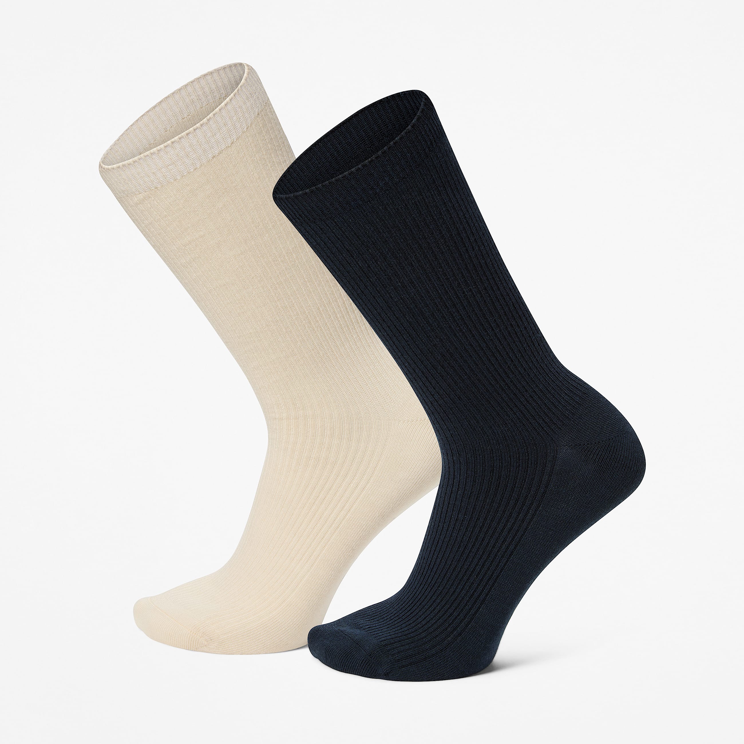 2er Pack leichte CrewSocken mit Rippung in Wei TBL Wei HERO