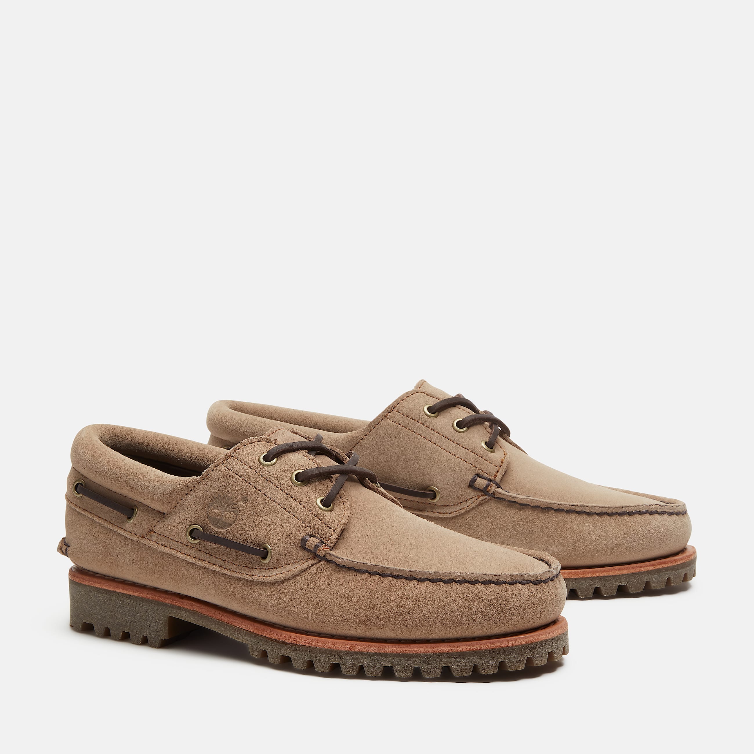 Timberland Mix Tape Authentic 3Eye Lug Boat Shoe for Men in Beige TBL Beige ALT4