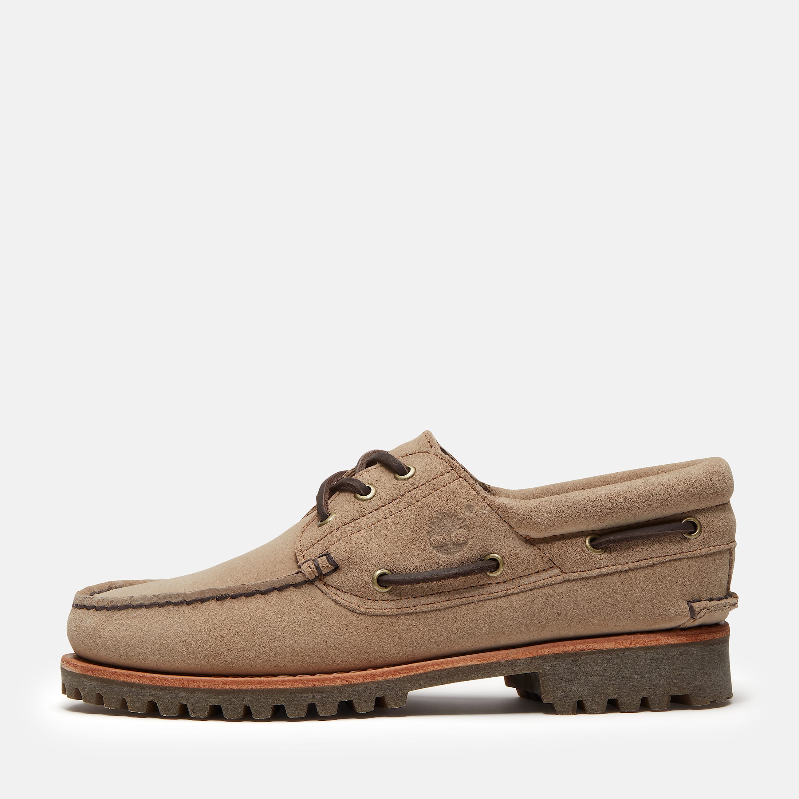 Timberland Mix Tape Authentic 3Eye Lug Boat Shoe for Men in Beige TBL Beige ALT9