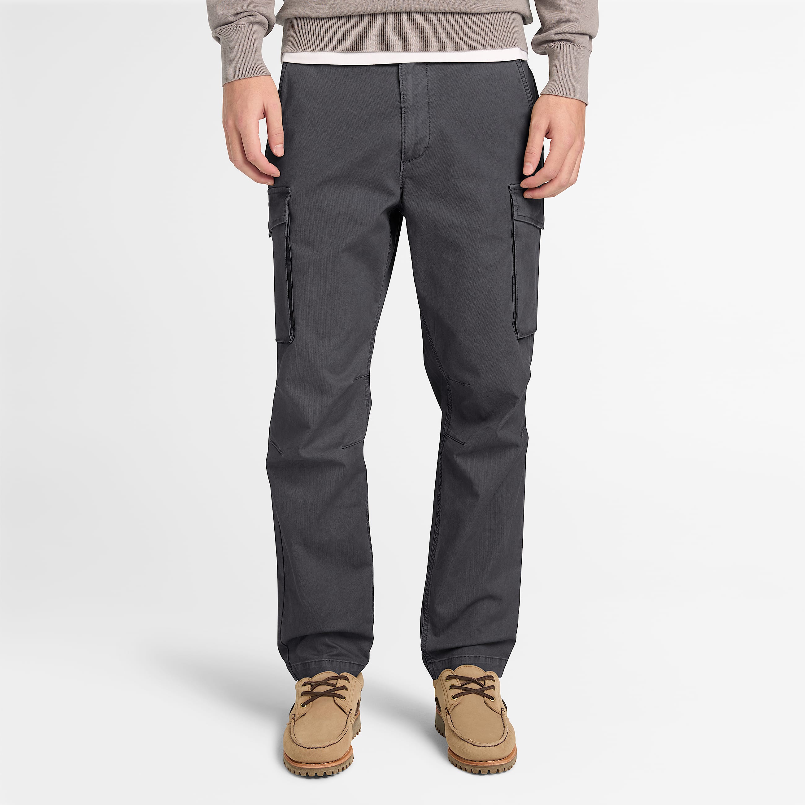 Stckgefrbte BedfordCargohose fr Herren in Schwarz TBL Schwarz ALT1