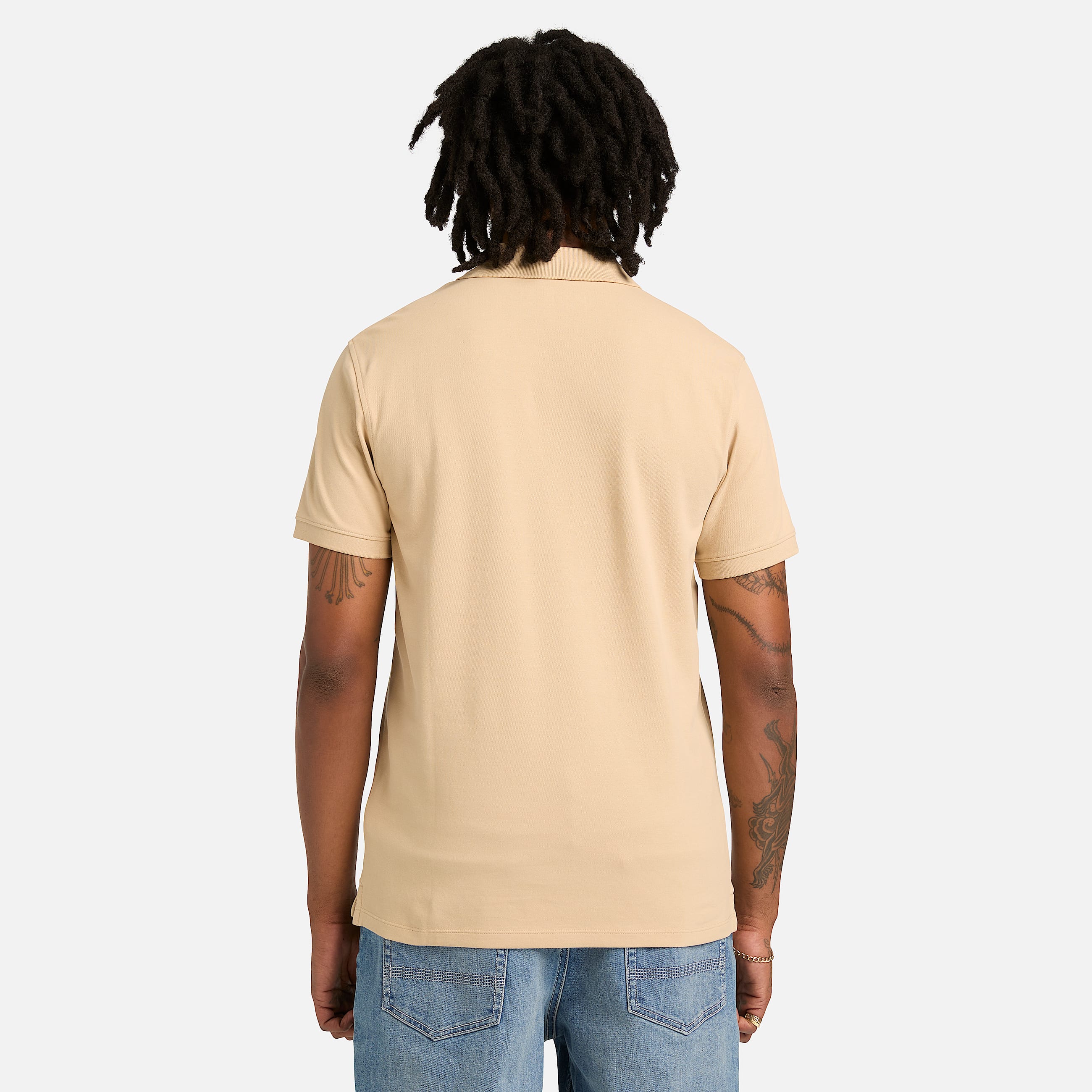 Polo de Manga Curta com Elasticidade Millers River para Homem em bege TBL bege ALT8