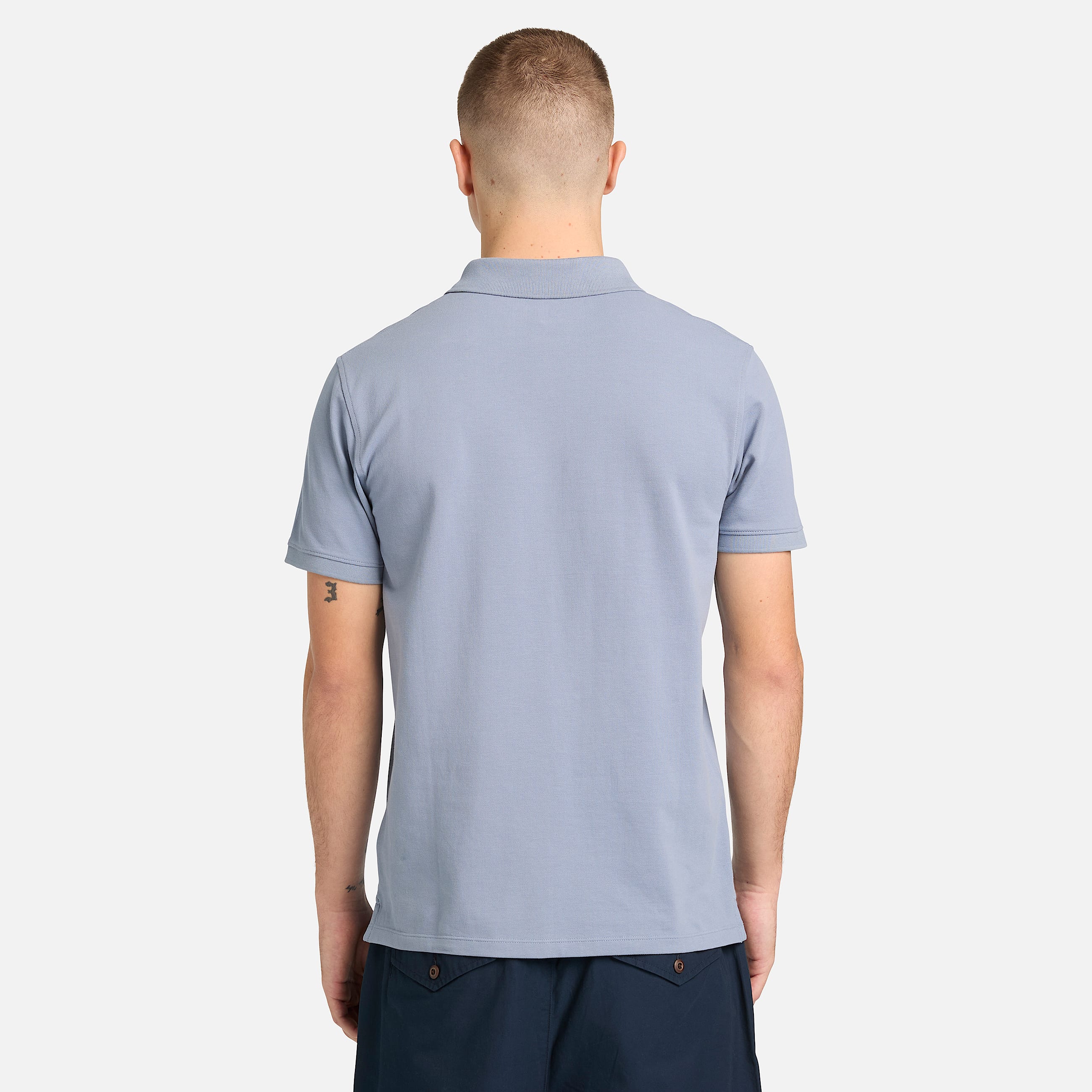 Polo de Manga Curta com Elasticidade Millers River para Homem em azul TBL azul ALT8