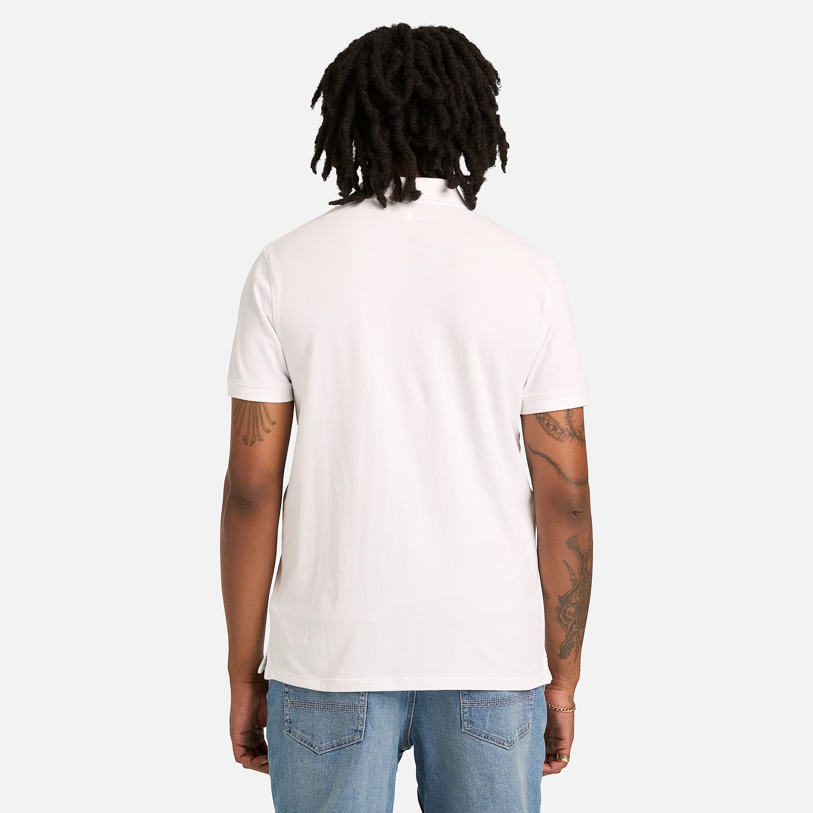 Polo de Manga Curta com Elasticidade Millers River para Homem em branco TBL branco ALT8
