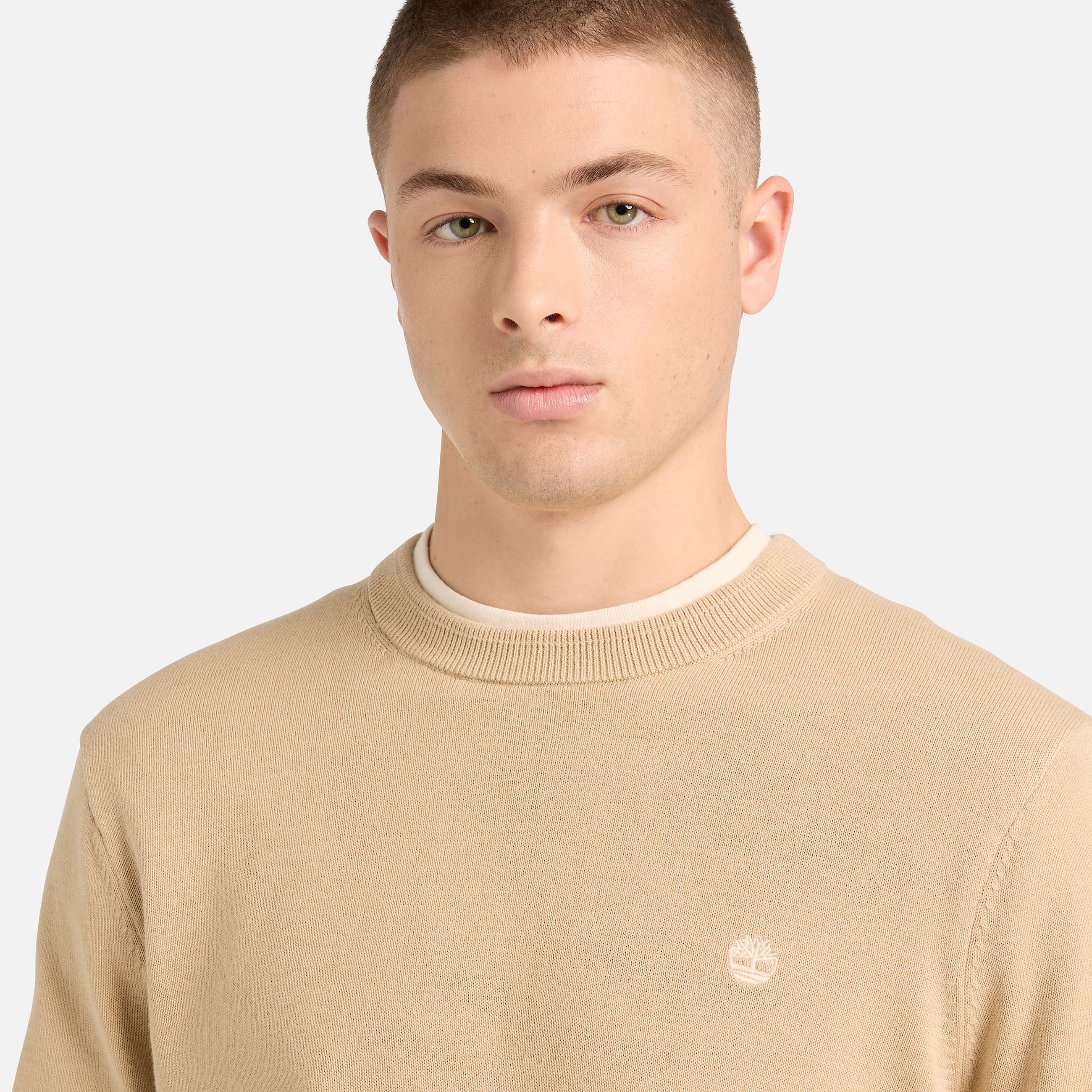 Camisola de Algodo Williams River para Homem em bege TBL bege ALT3