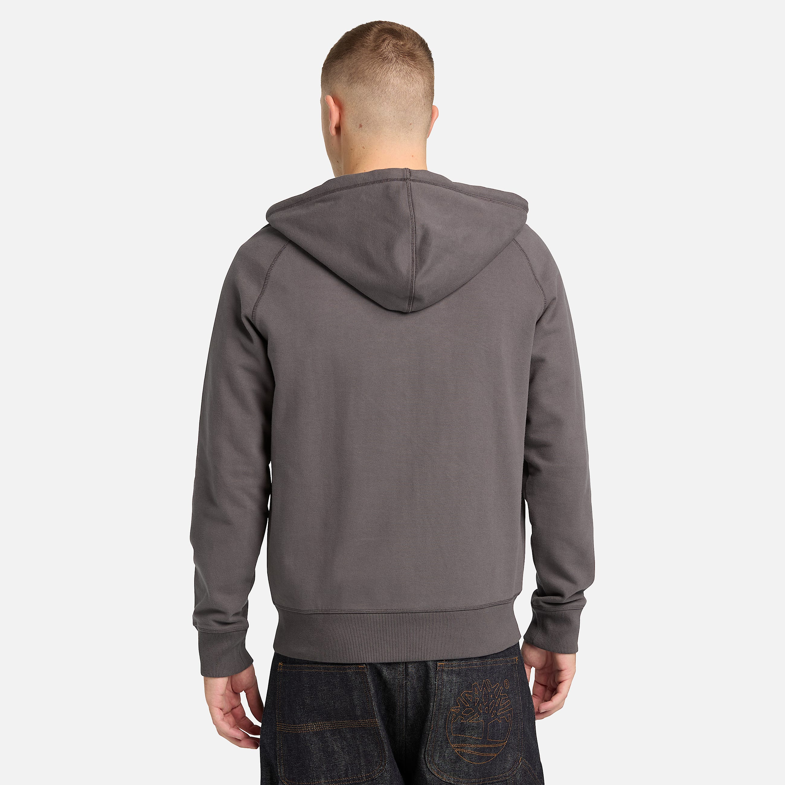Sudadera con capucha y cremallera integral Exeter River para hombre en gris oscuro TBL gris ALT8