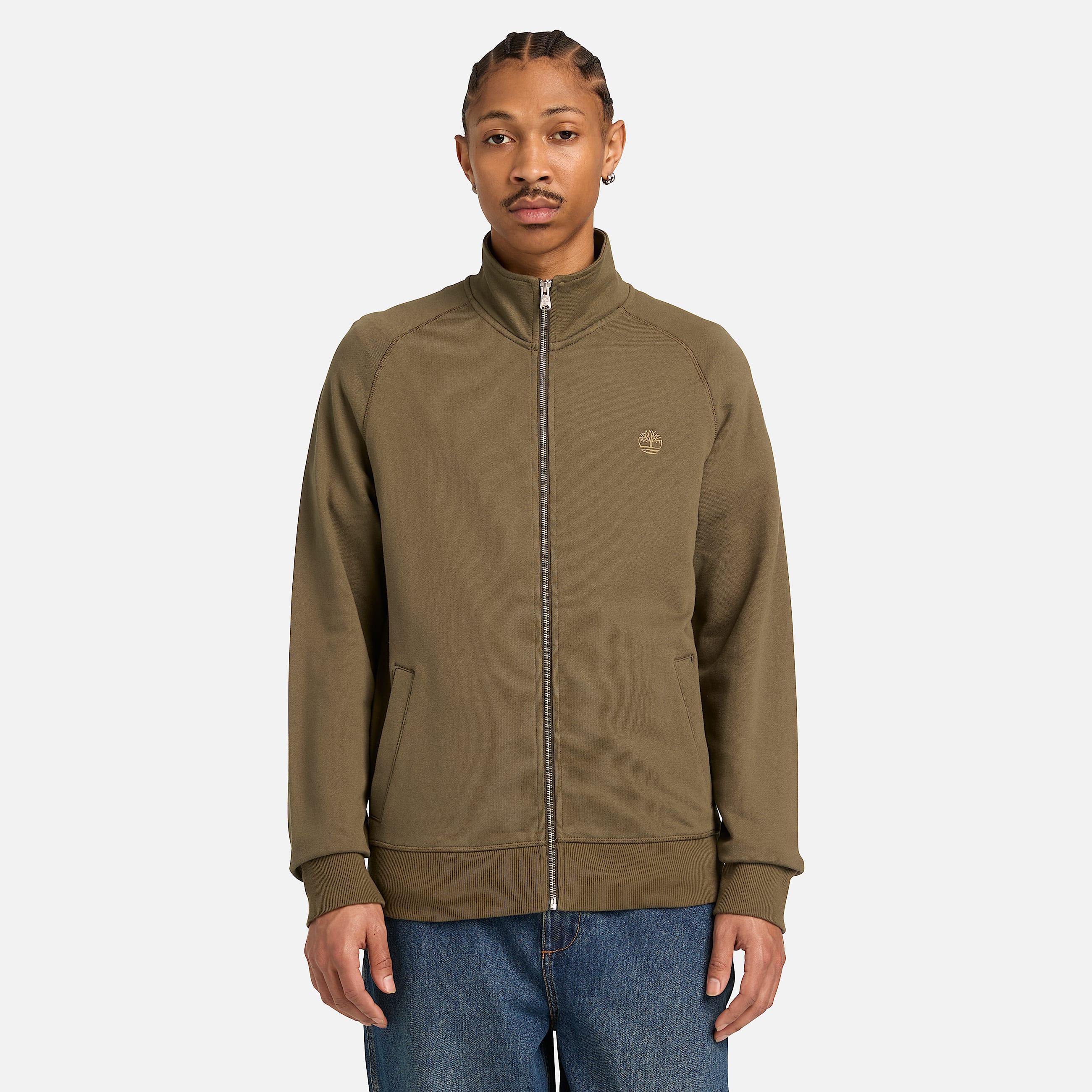 Exeter River Full Zip Sweatshirt for Men in GreenBrown TBL Green ALT1