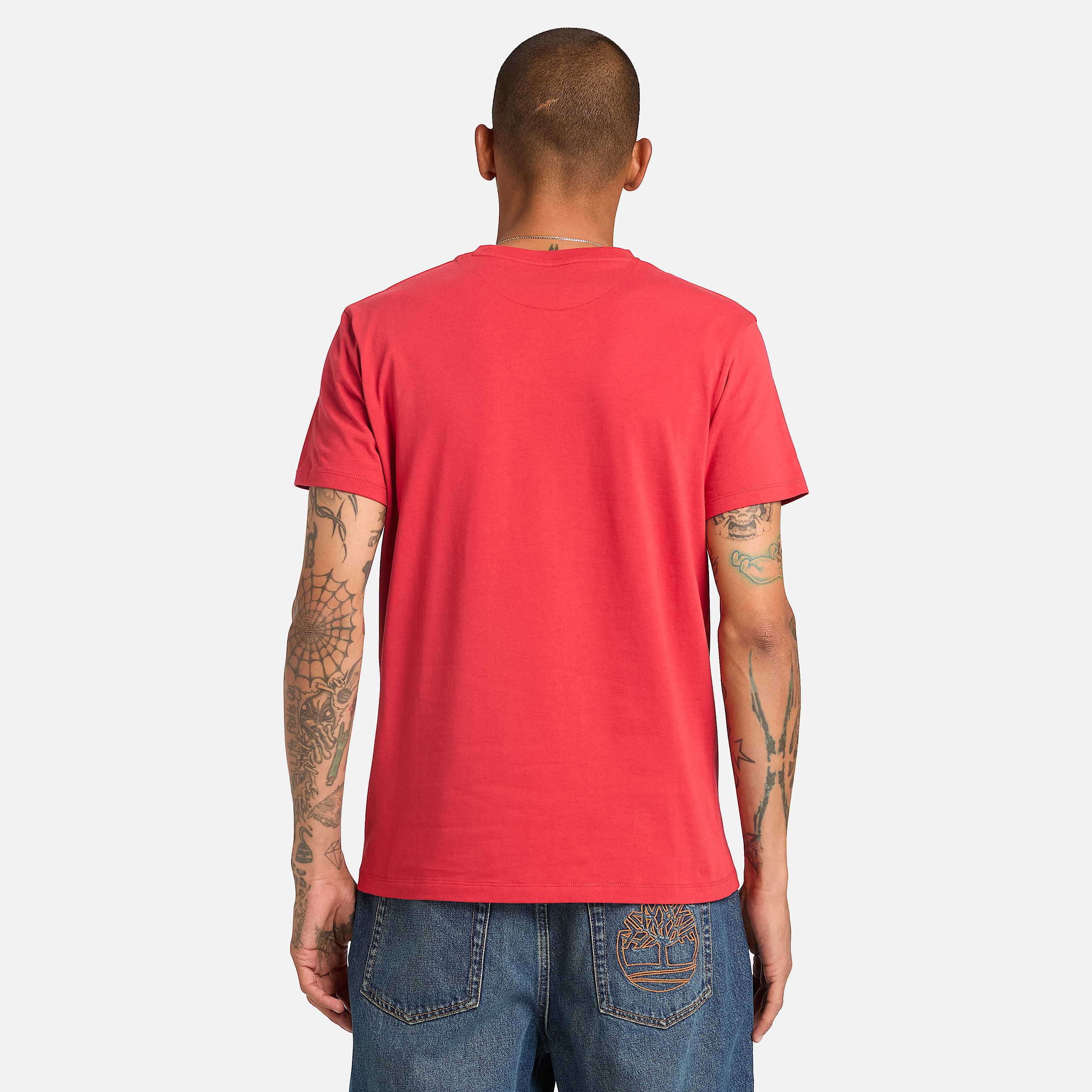 Dunstan River ShortSleeve TShirt for Men in Red TBL Red ALT8