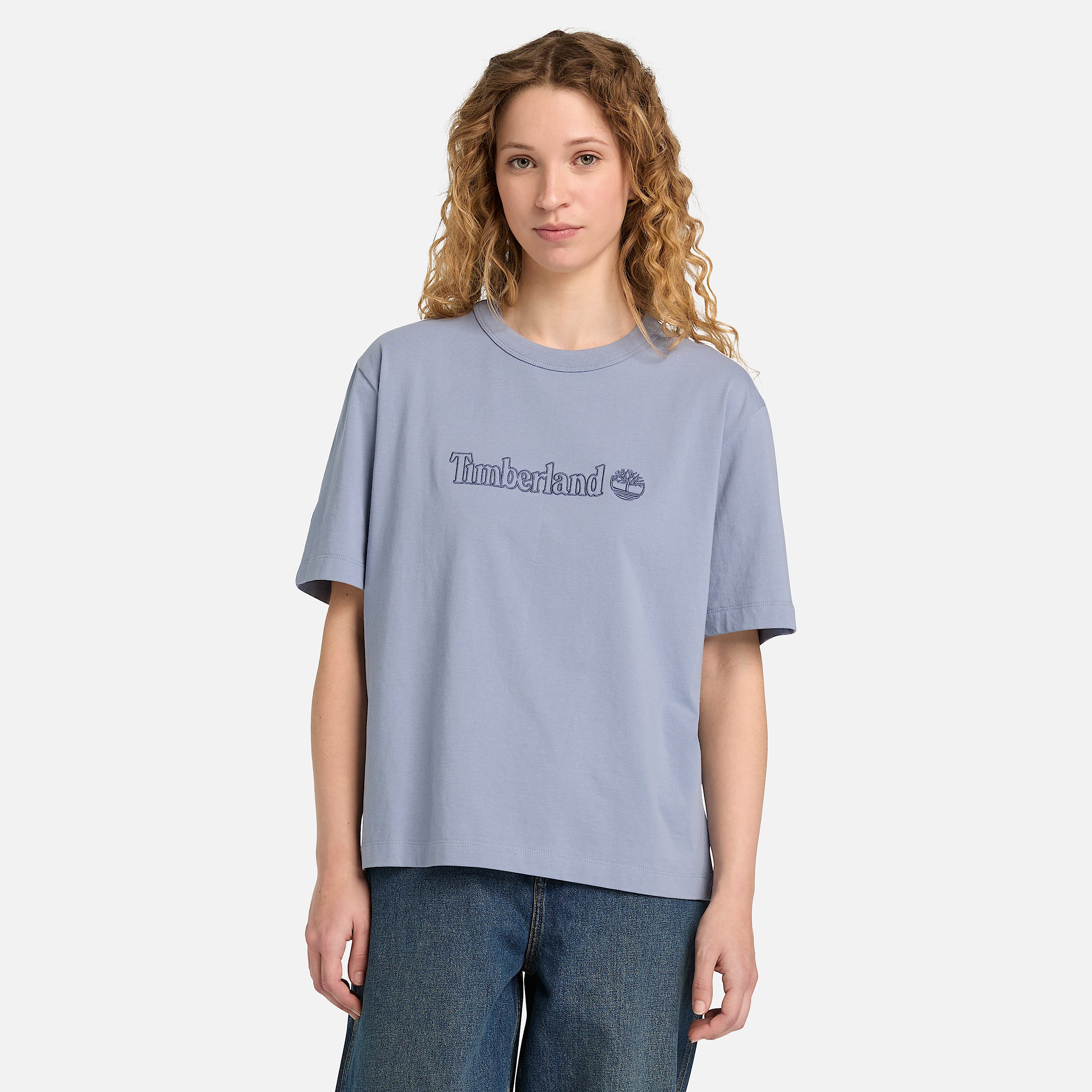 Tshirt de Manga Curta Lush para Mulher em azul TBL azul ALT1