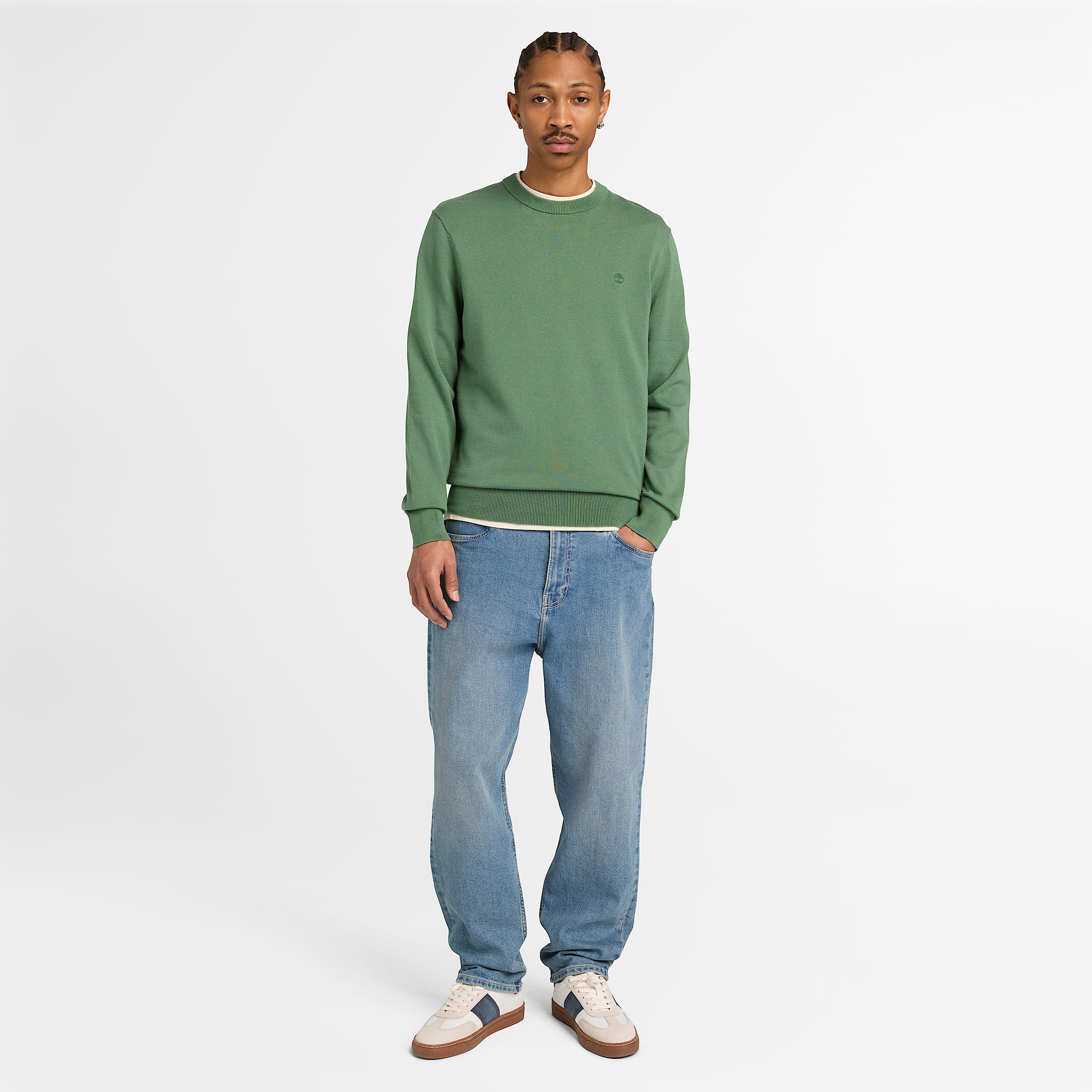 Williams River Baumwollpullover fr Herren in Dunkelgrn TBL Grn ALT2