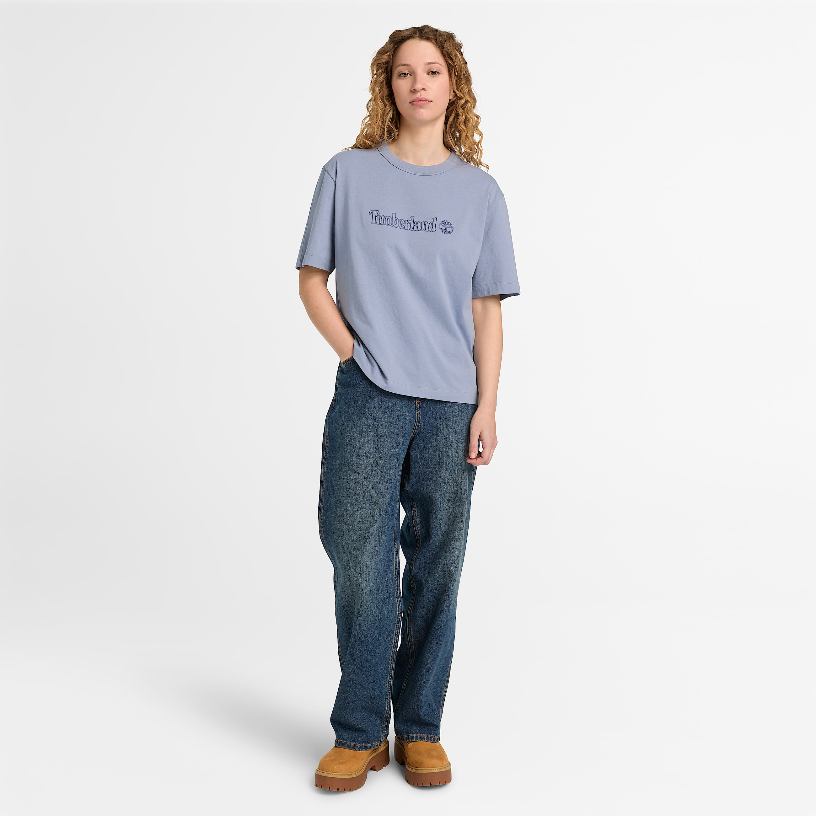 Tshirt de Manga Curta Lush para Mulher em azul TBL azul ALT2